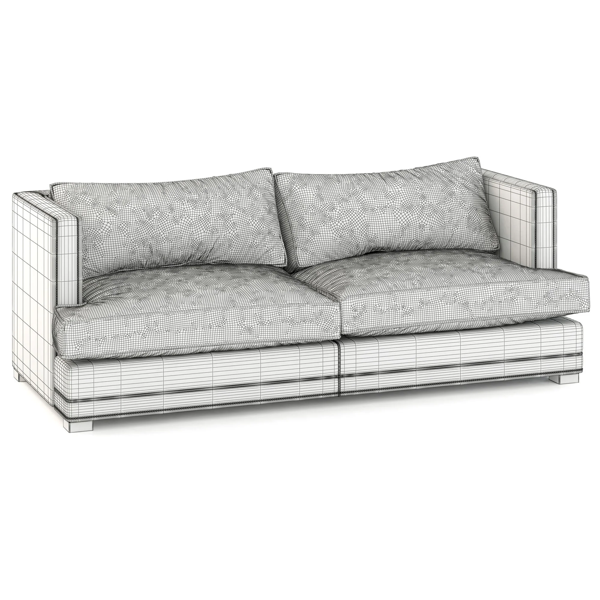 Restoration Hardware Easton Leather Sofa — 3D model preview 4