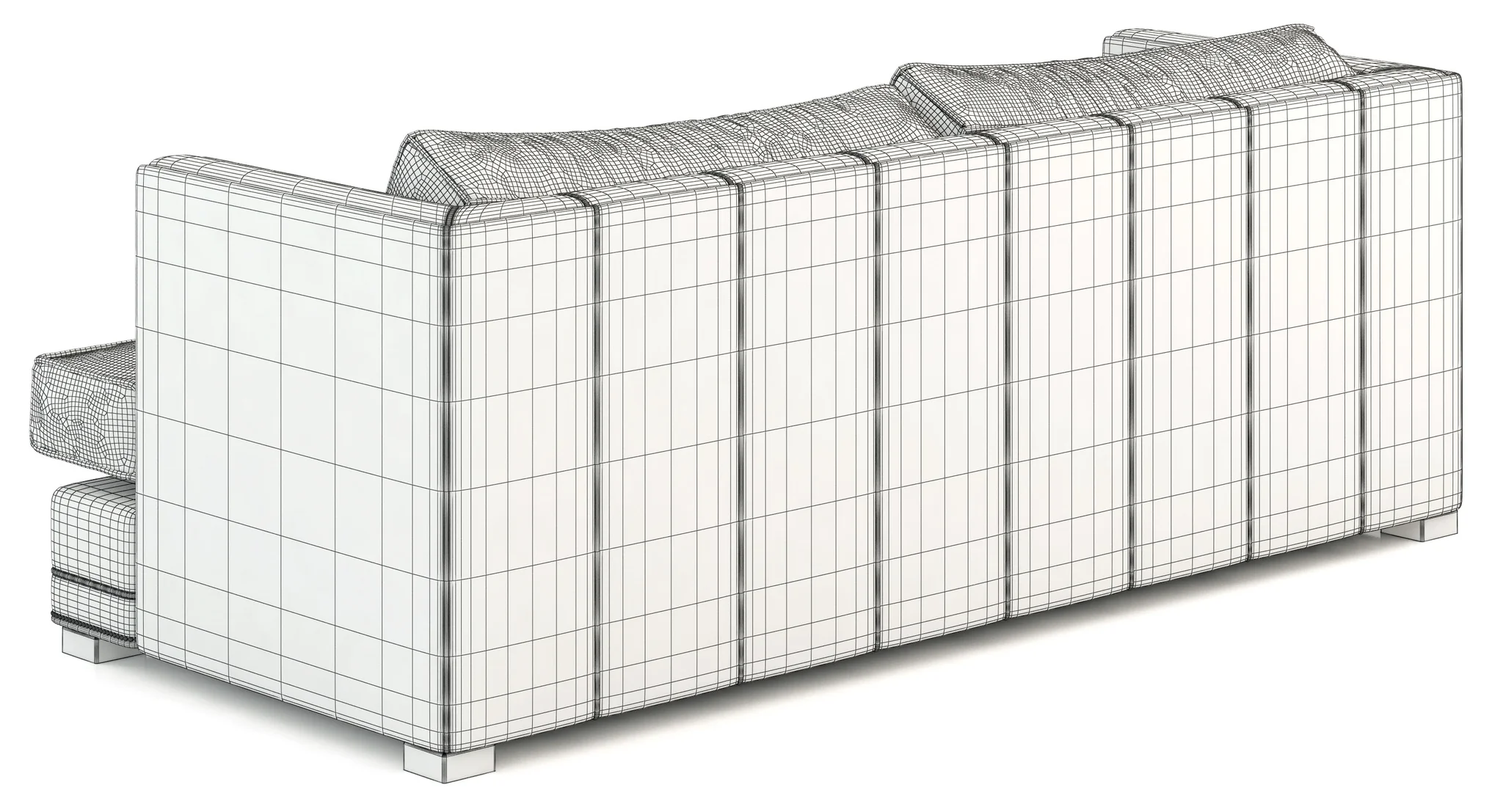 Restoration Hardware Easton Leather Sofa — 3D model preview 7