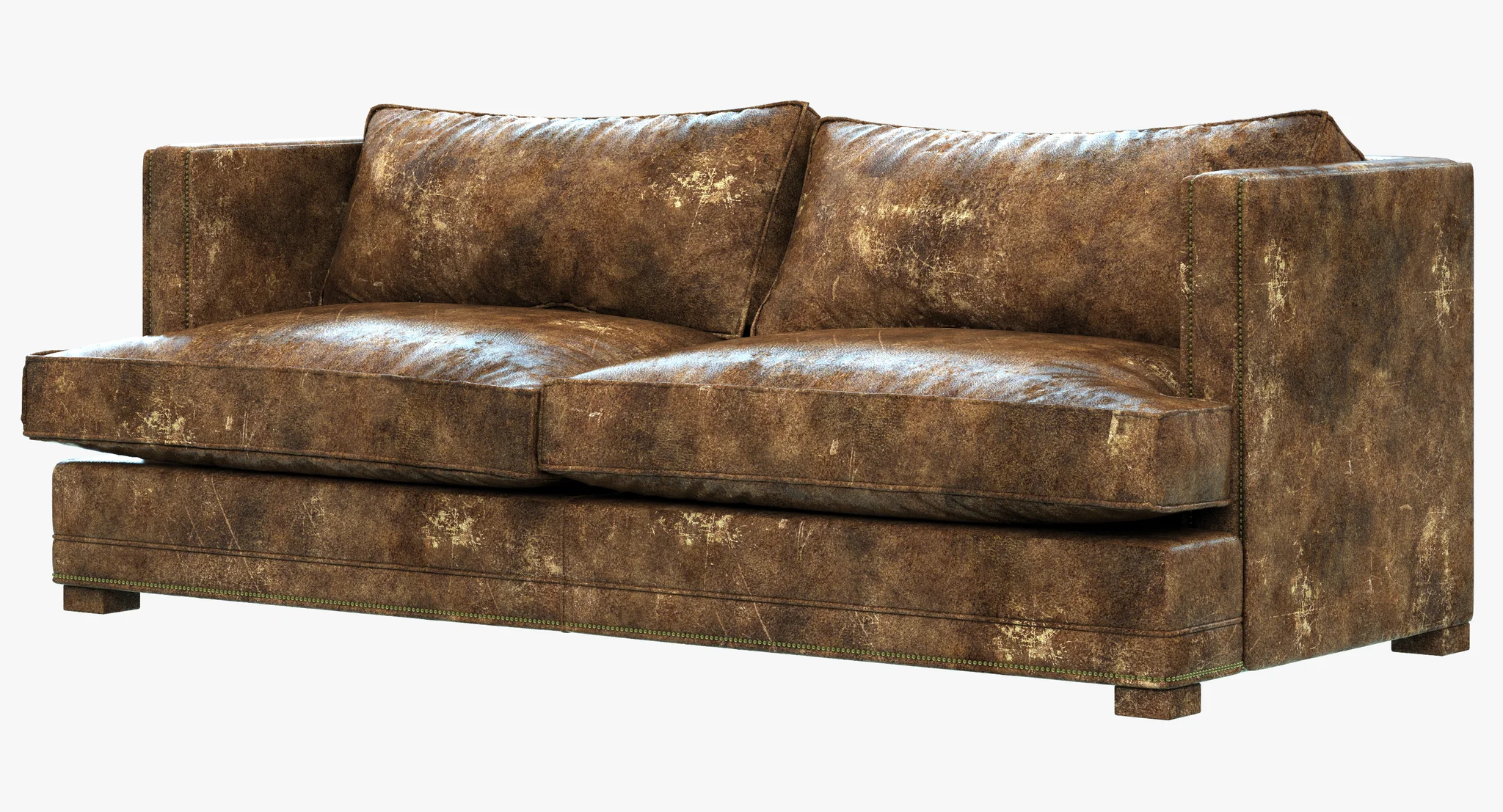 Restoration Hardware Easton Leather Sofa — 3D model preview 8