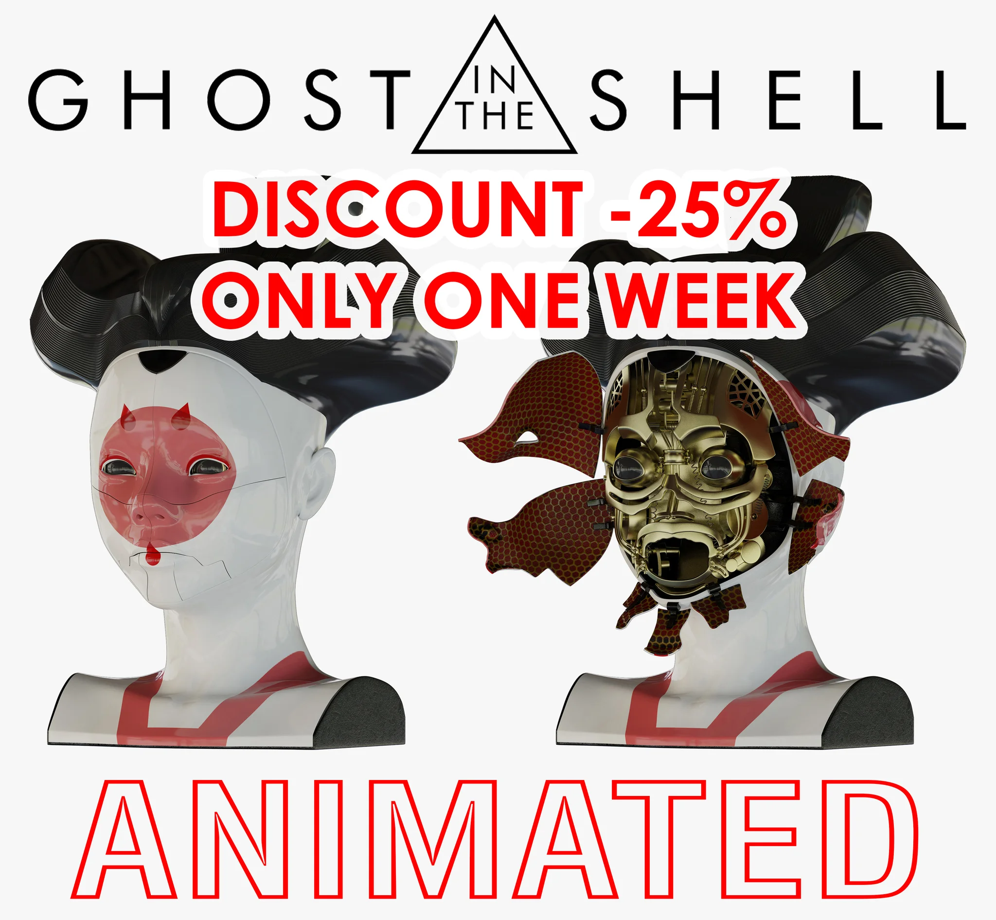 Ghost In The Shell Geisha — 3D model preview 6
