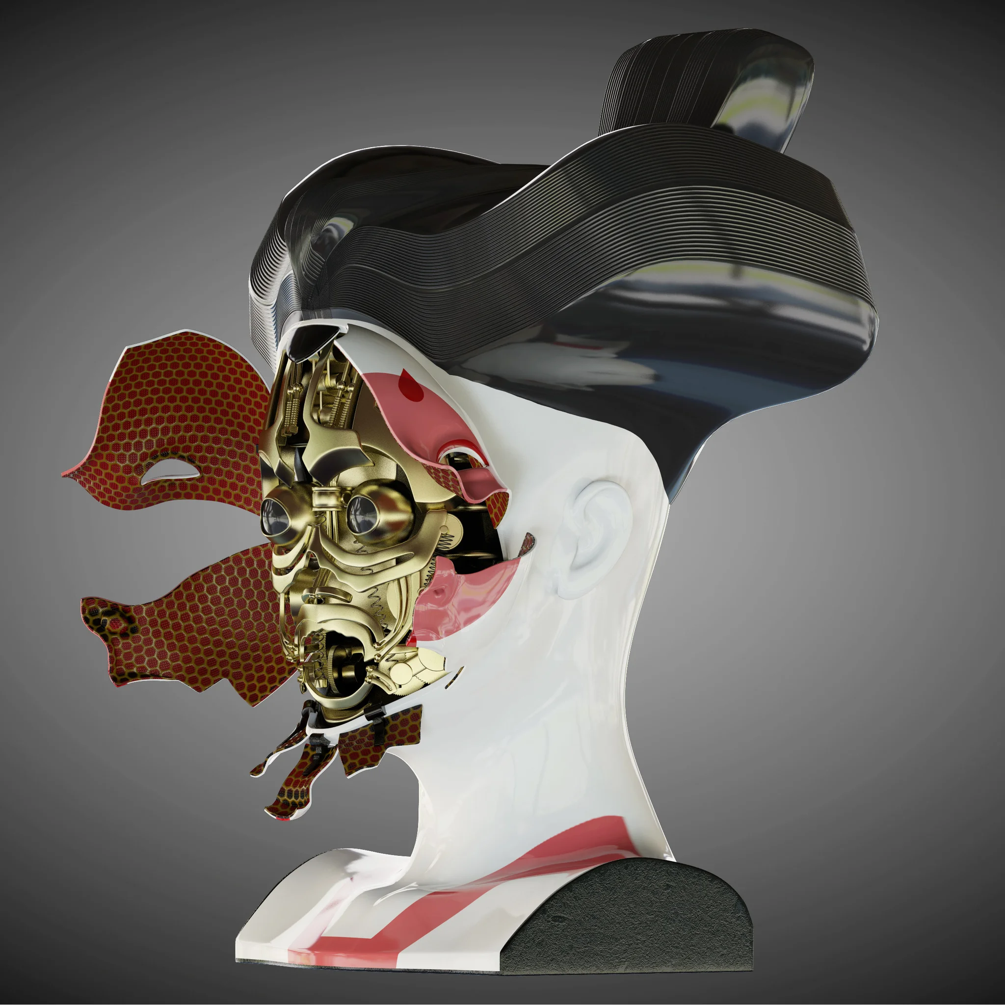 Ghost In The Shell Geisha — 3D model preview 8