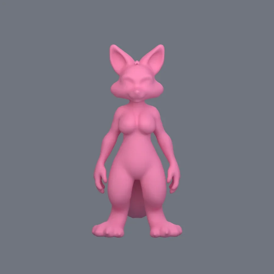 Furry Girl 04, 3D model preview 1