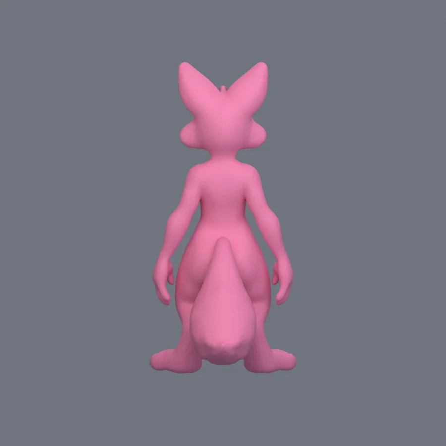 Furry Girl 04, 3D model preview 4