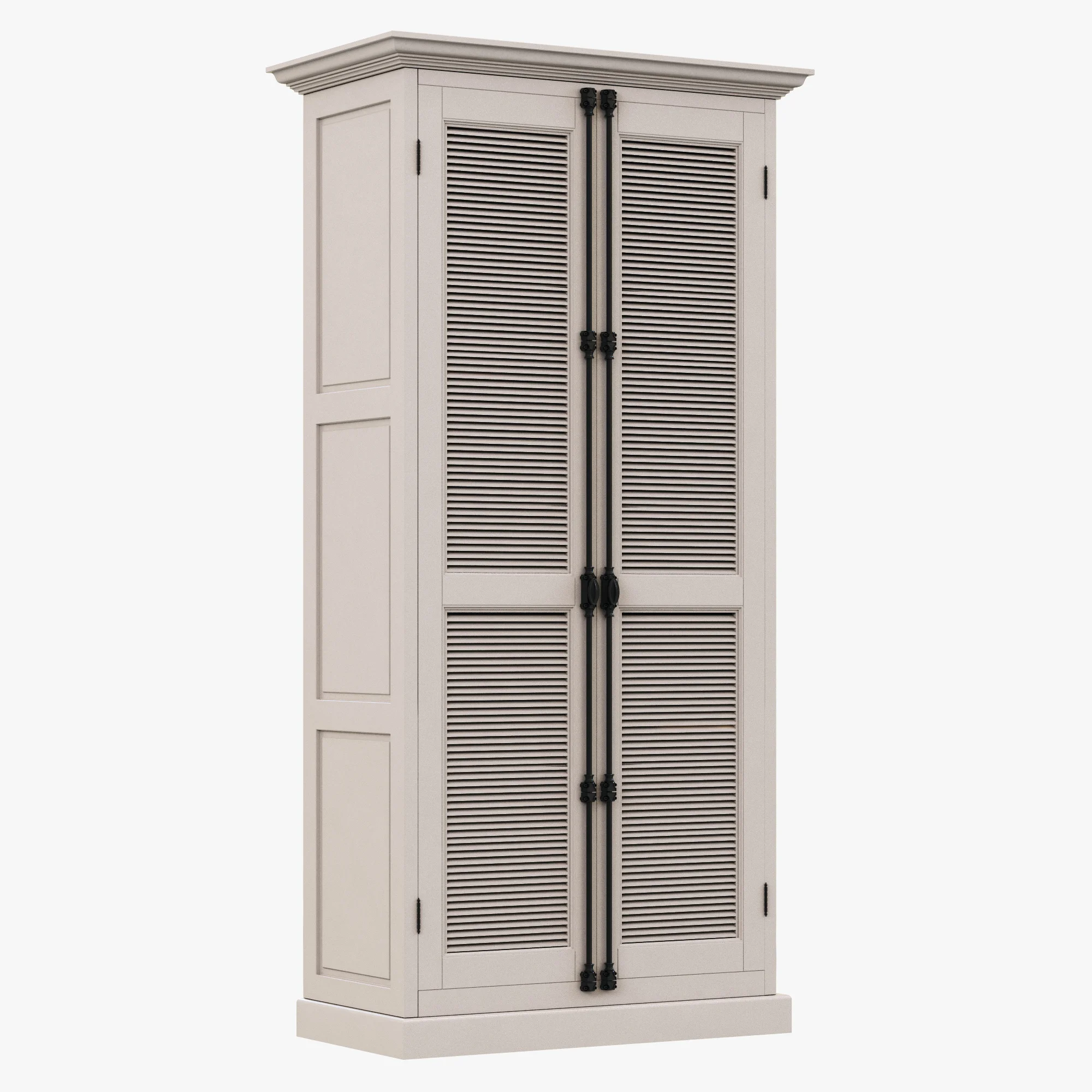 Restoration Hardware Shutter Double Door Cabinet — 3D model preview 1