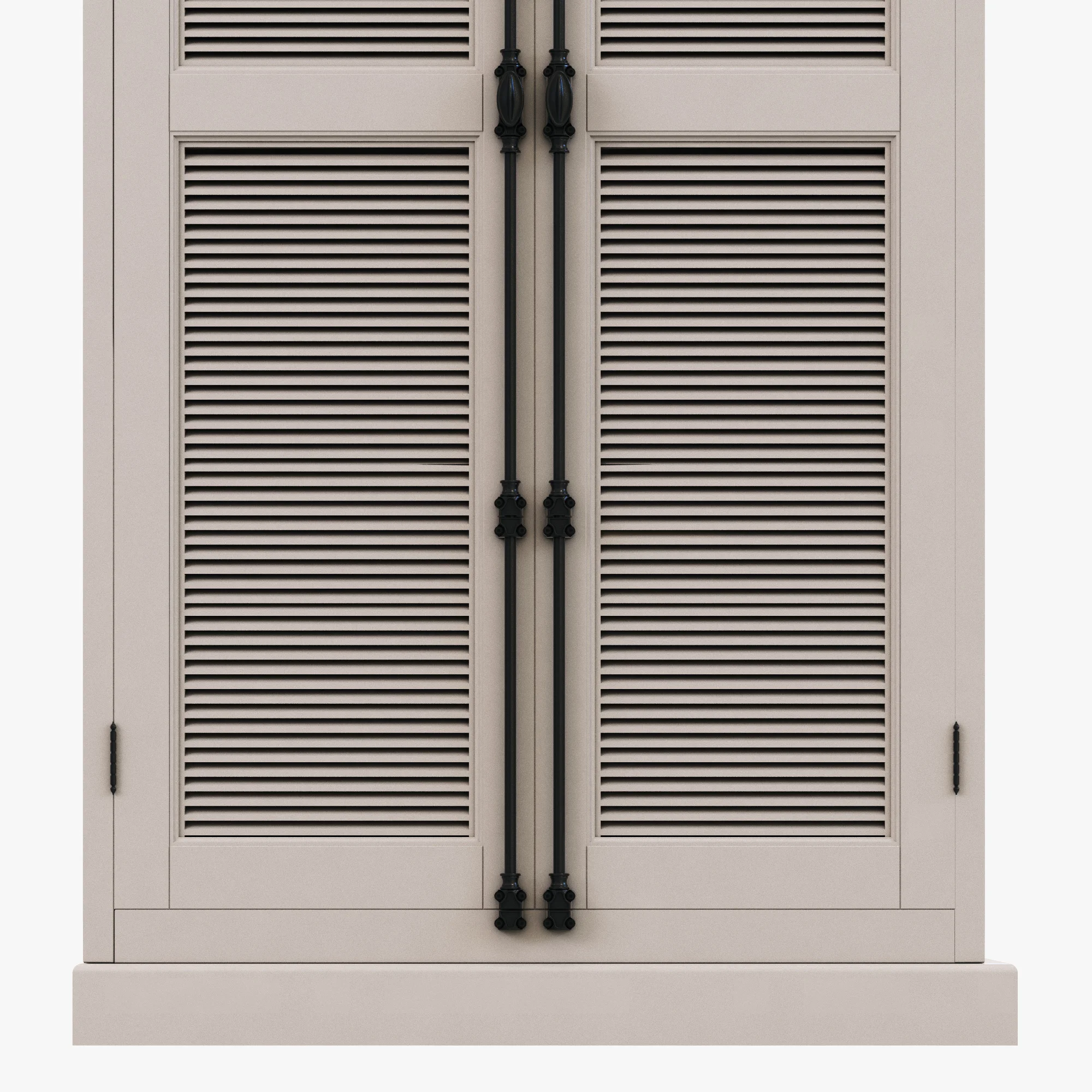 Restoration Hardware Shutter Double Door Cabinet — 3D model preview 2