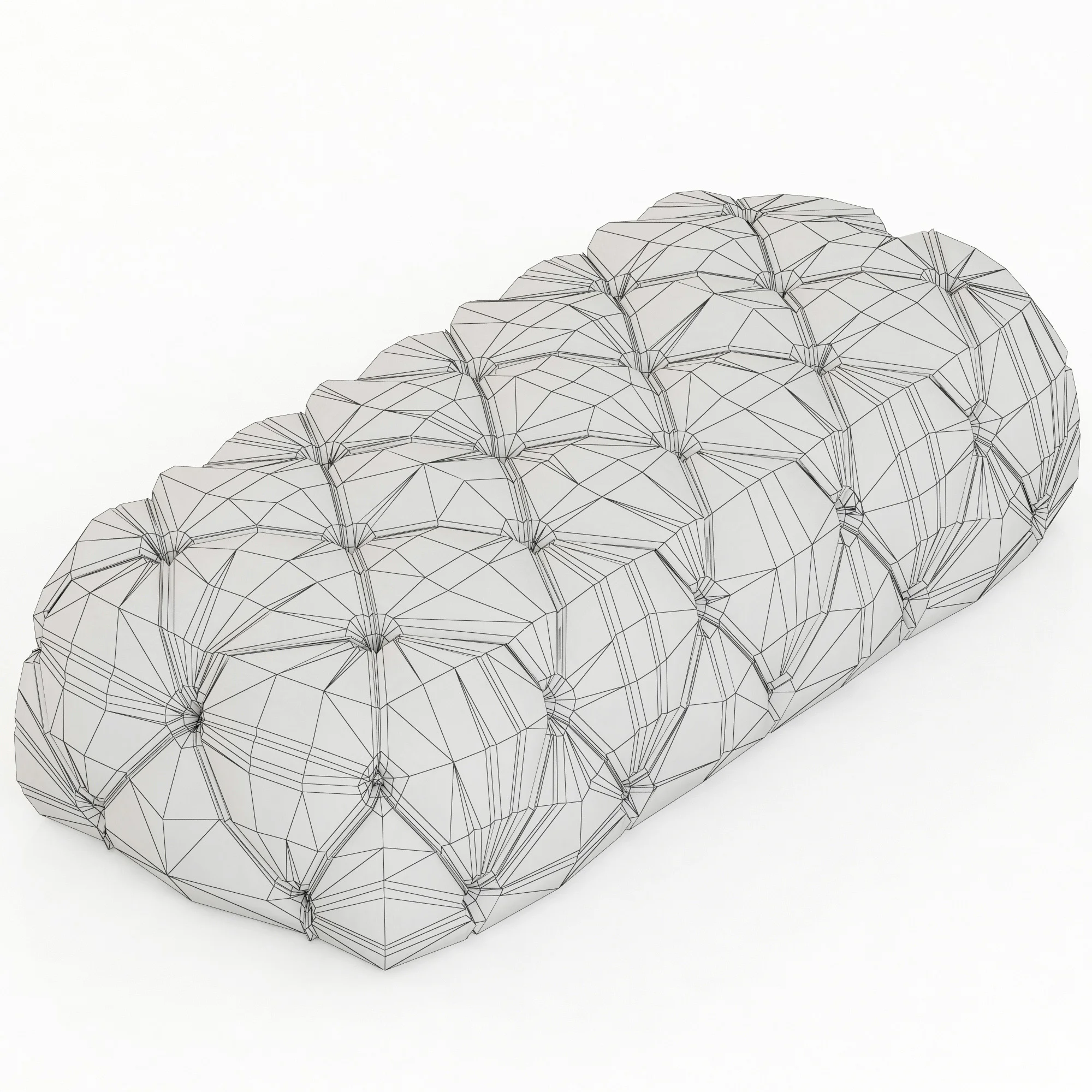 Restoration Hardware Soho Tufted Leather Ottoman — 3D model preview 7