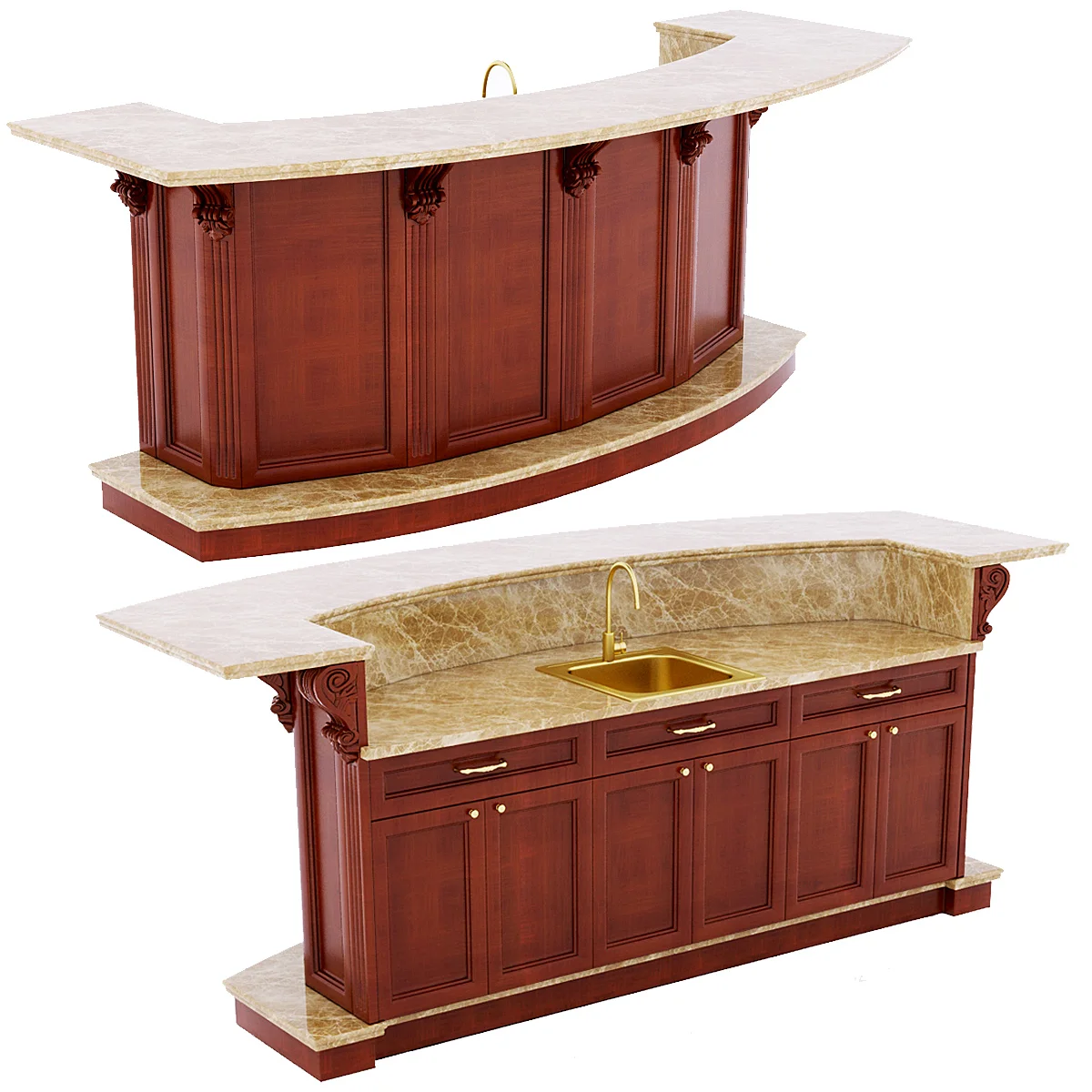 Kitchen Island — 3D model preview 4
