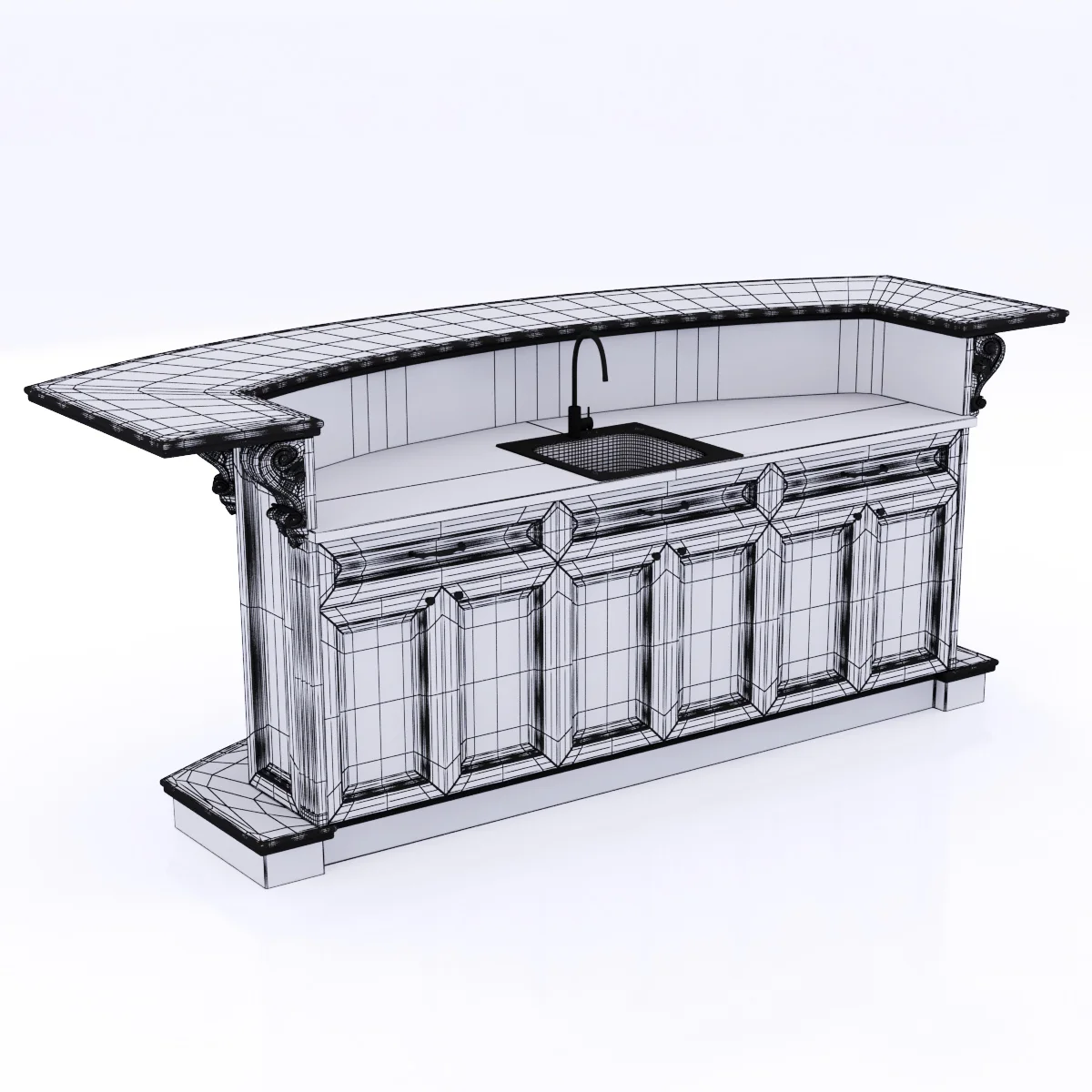 Kitchen Island — 3D model preview 6