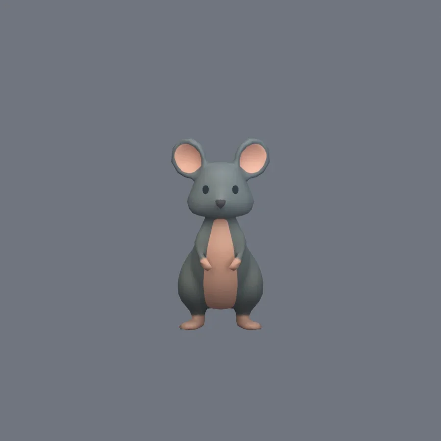Stylized Animal Mouse, 3D model preview 1