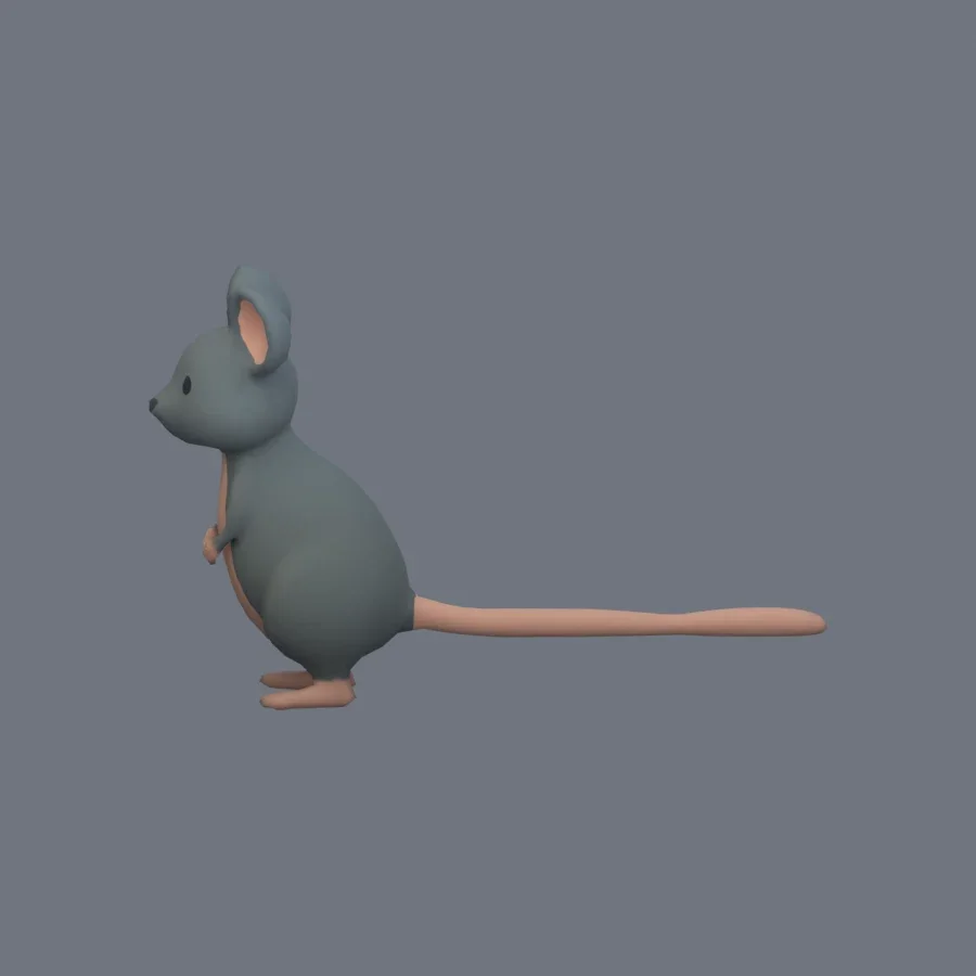 Stylized Animal Mouse, 3D model preview 3