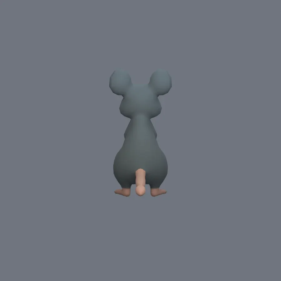 Stylized Animal Mouse, 3D model preview 4