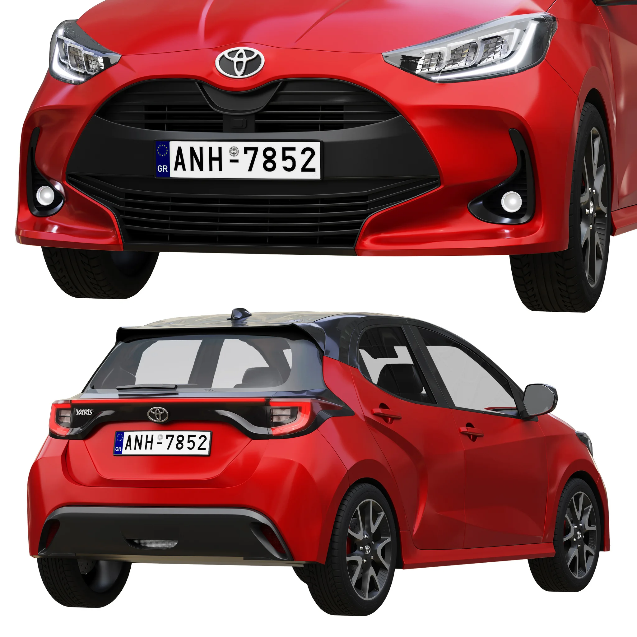 Toyota Yaris, 3D model preview 3