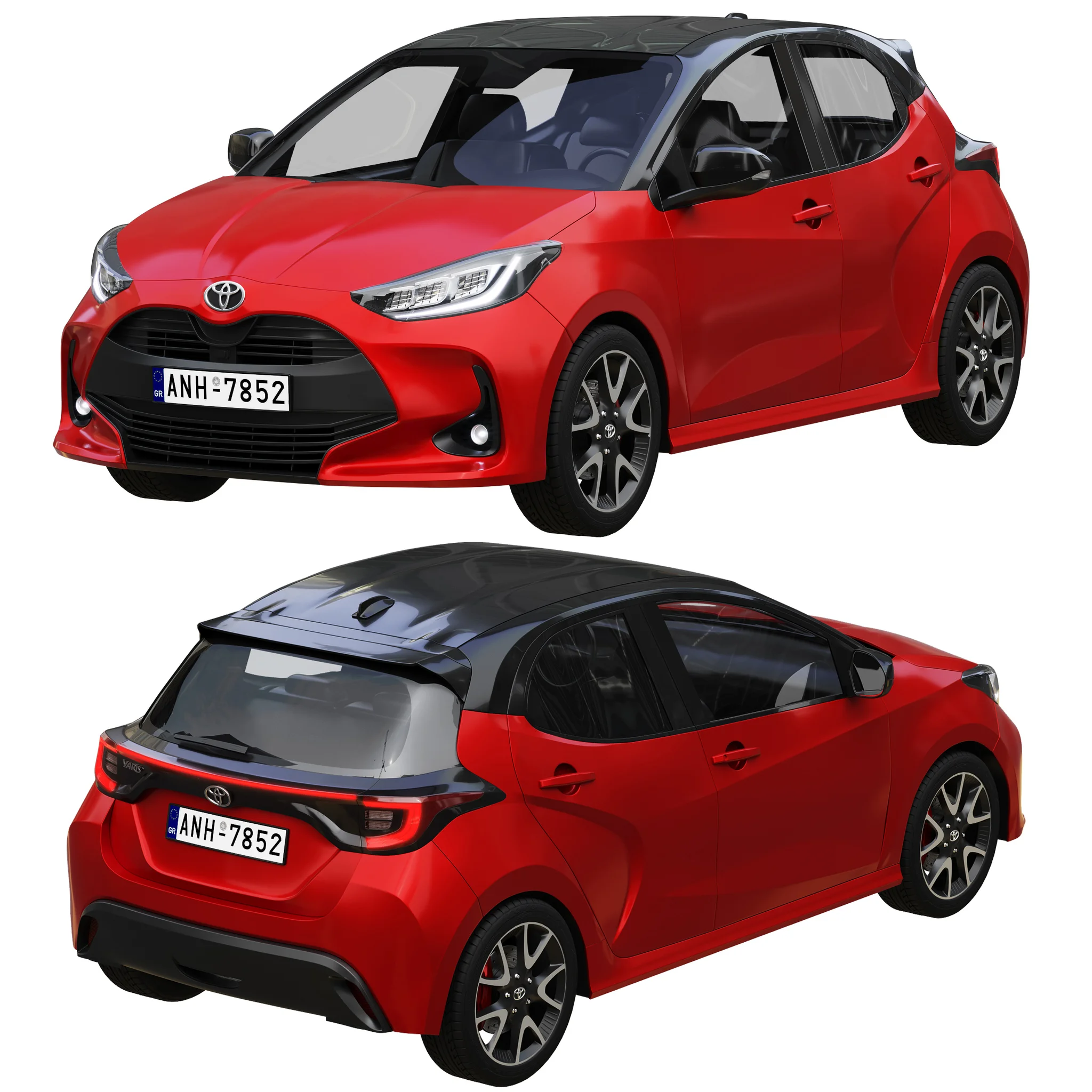 Toyota Yaris, 3D model preview 7