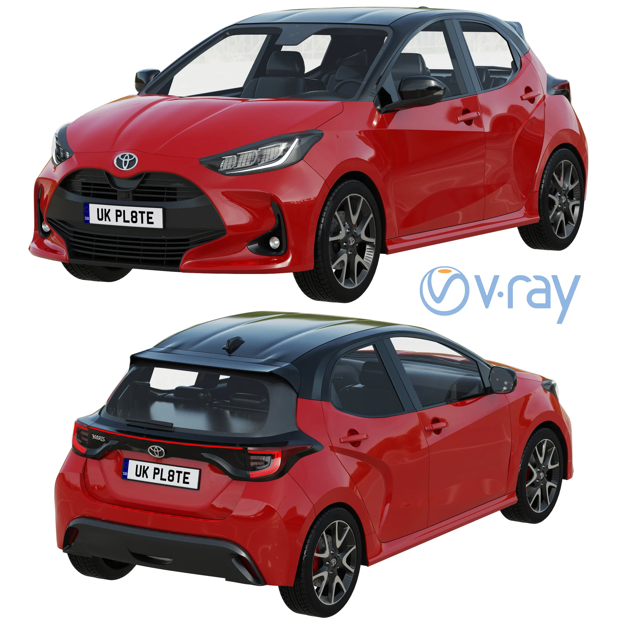 Toyota Yaris, 3D model preview 14