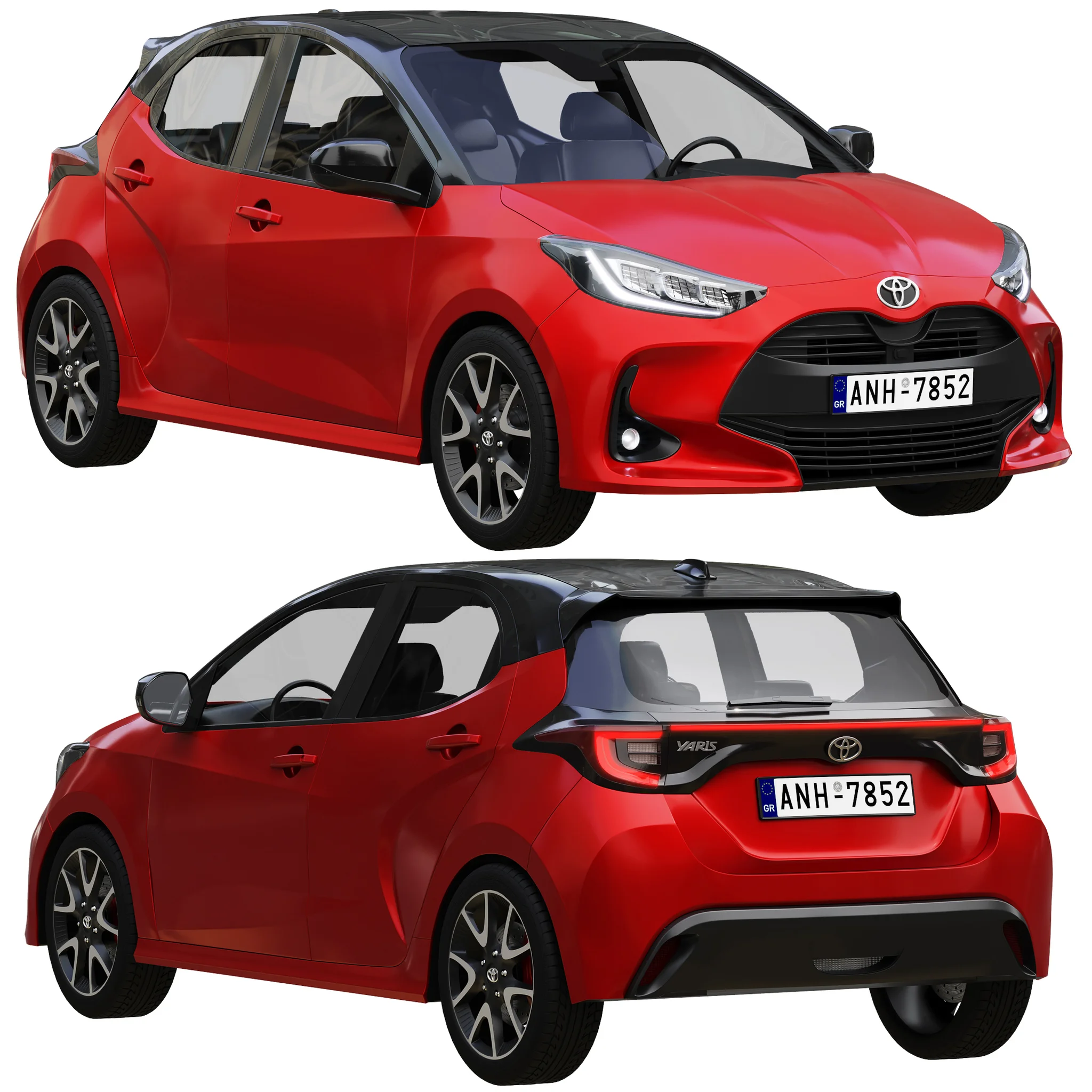 Toyota Yaris, 3D model preview 16
