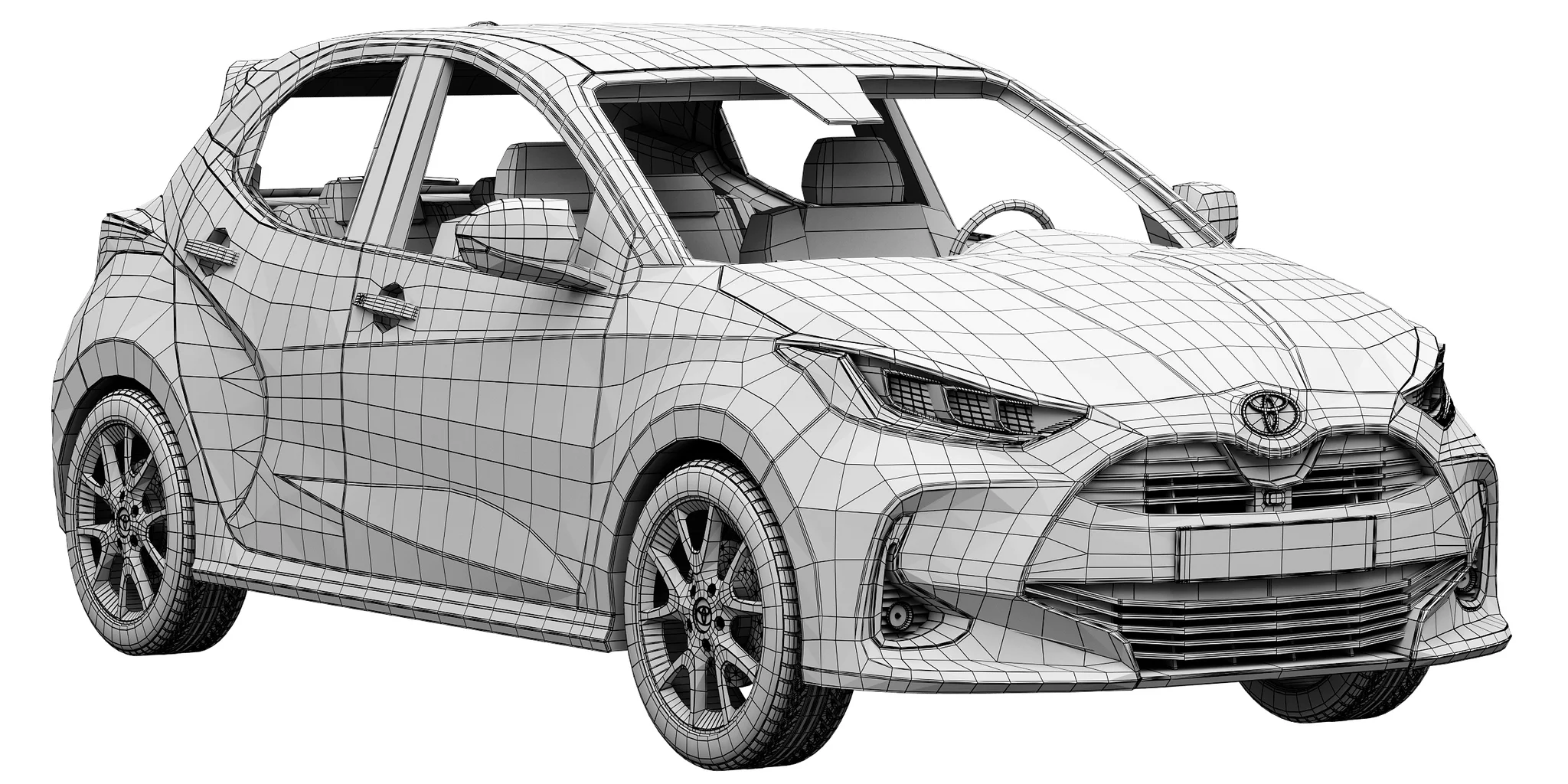 Toyota Yaris, 3D model preview 17