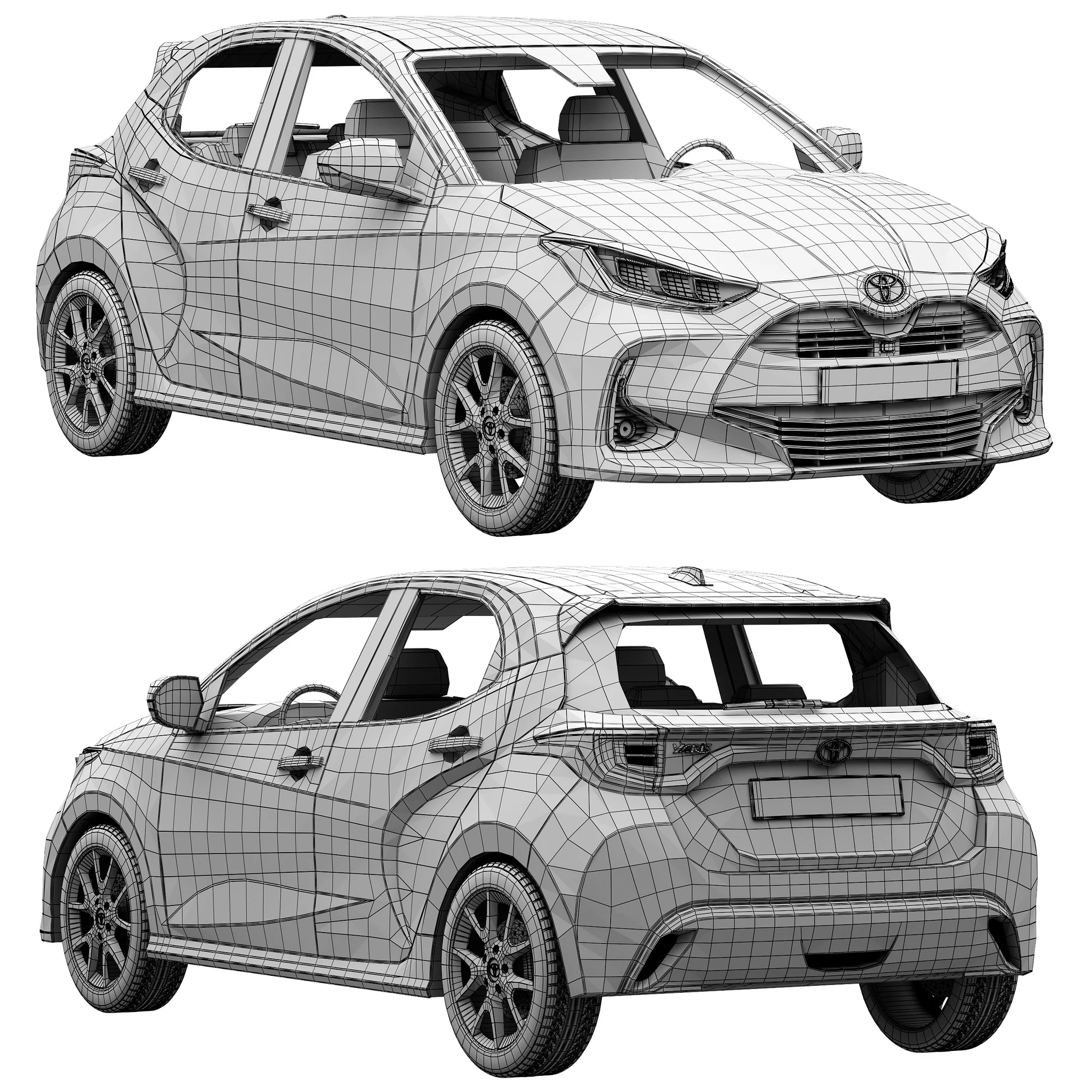 Toyota Yaris, 3D model preview 18