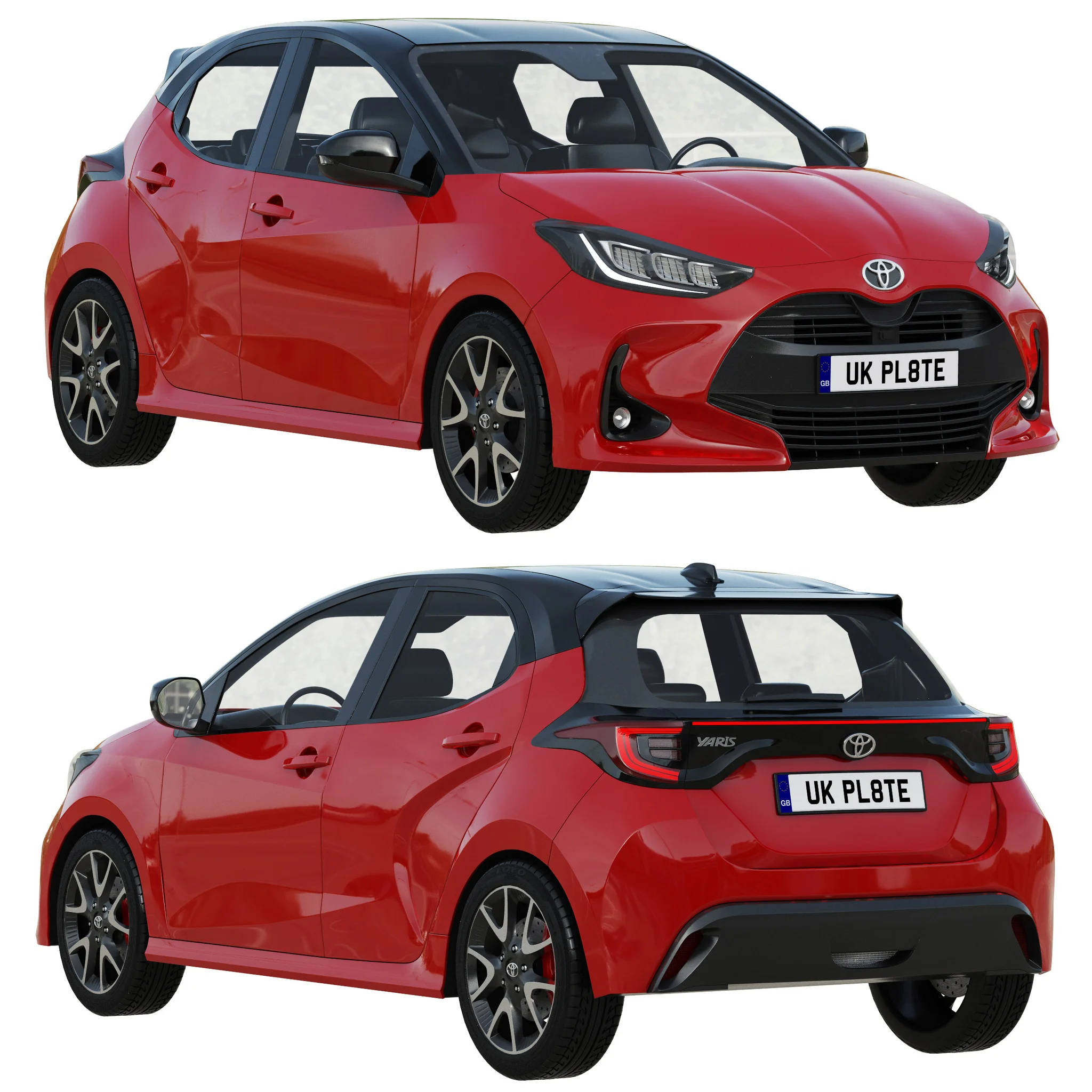 Toyota Yaris, 3D model preview 20