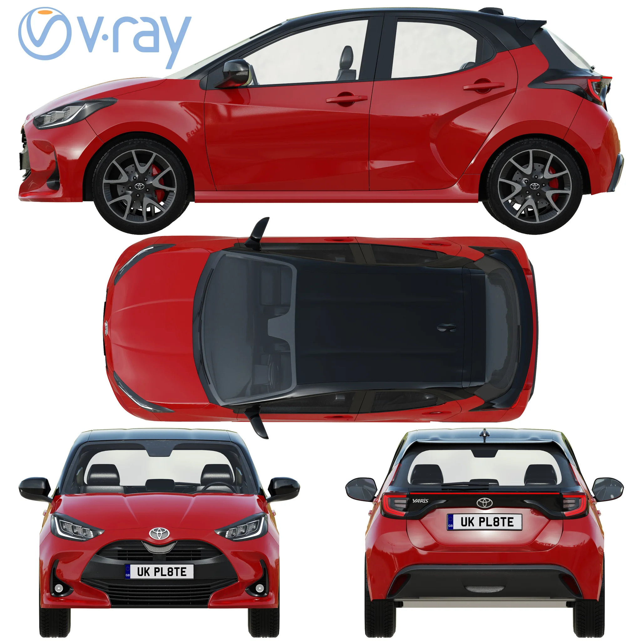 Toyota Yaris, 3D model preview 29