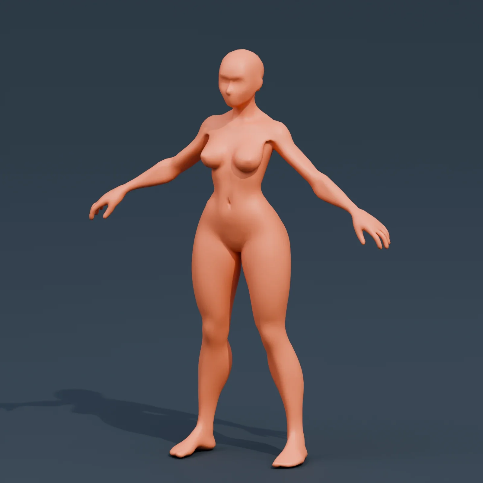 Basemesh Stylized Girl 02 Variant 01