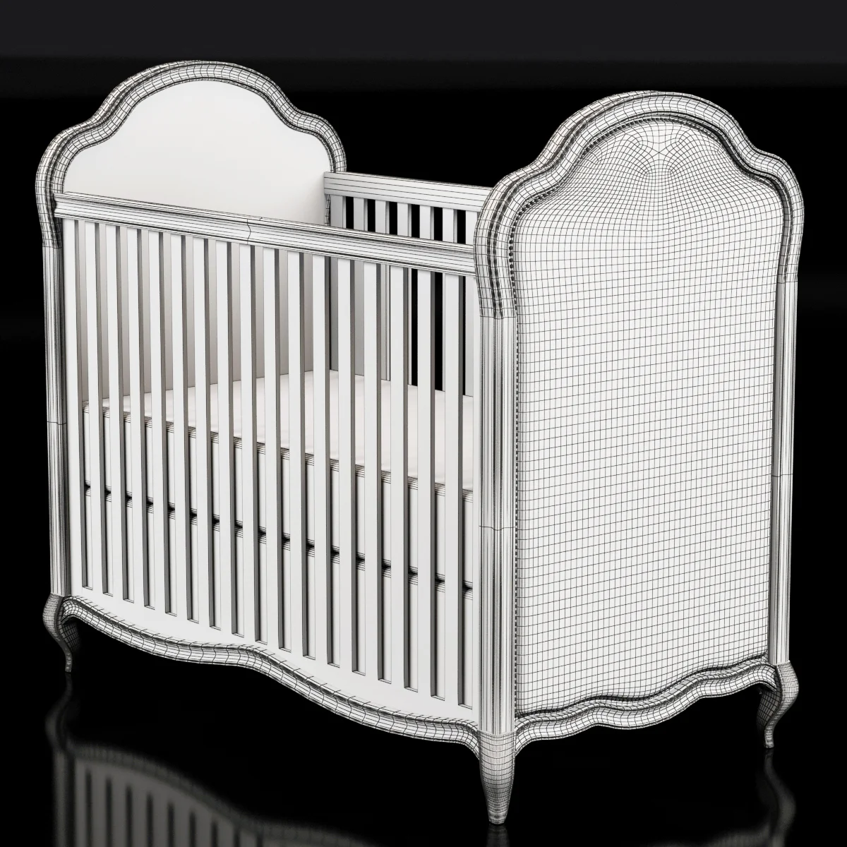 Restoration Hardware Marceline Crib — 3D model preview 4