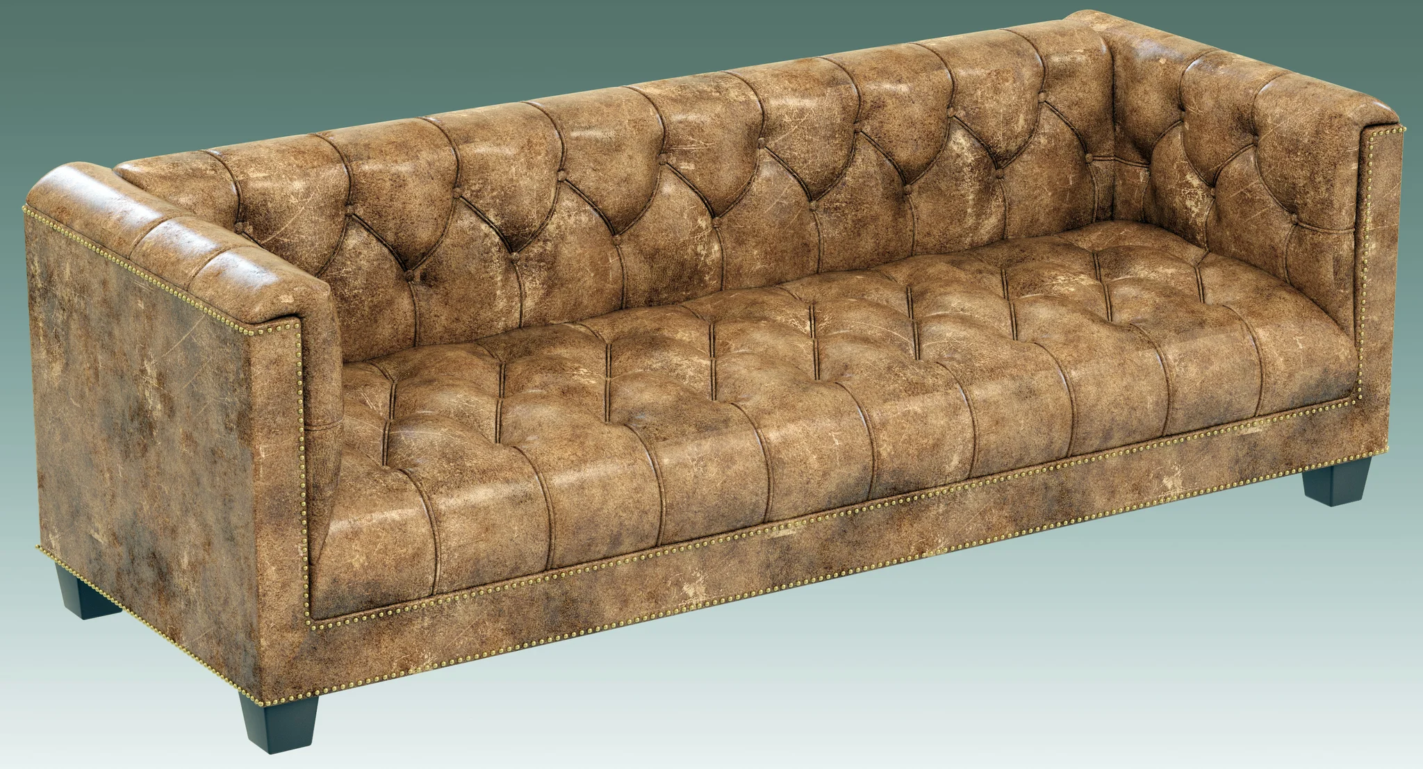 Restoration Hardware Savoy Leather Sofa — 3D model preview 3