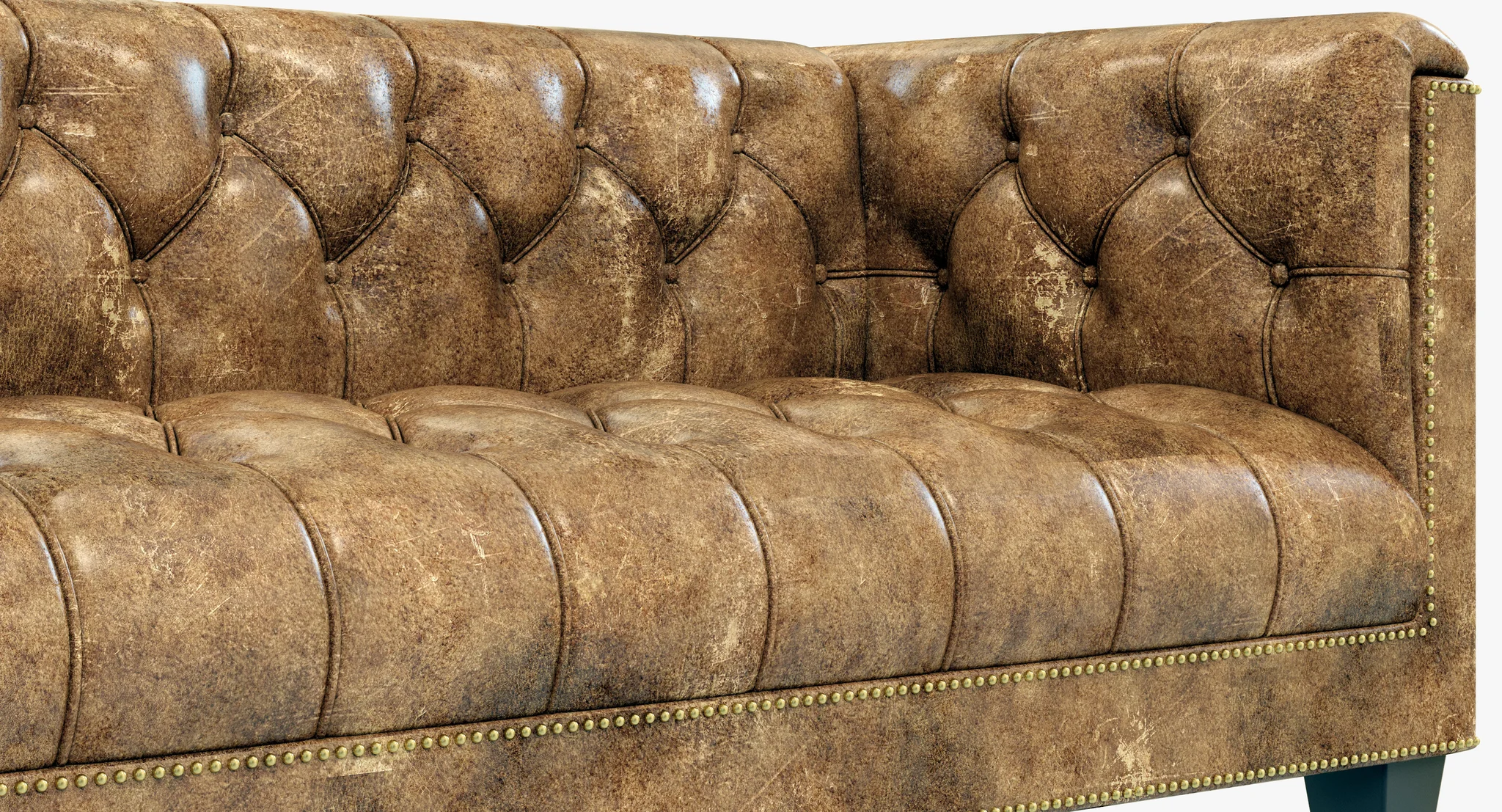Restoration Hardware Savoy Leather Sofa — 3D model preview 4