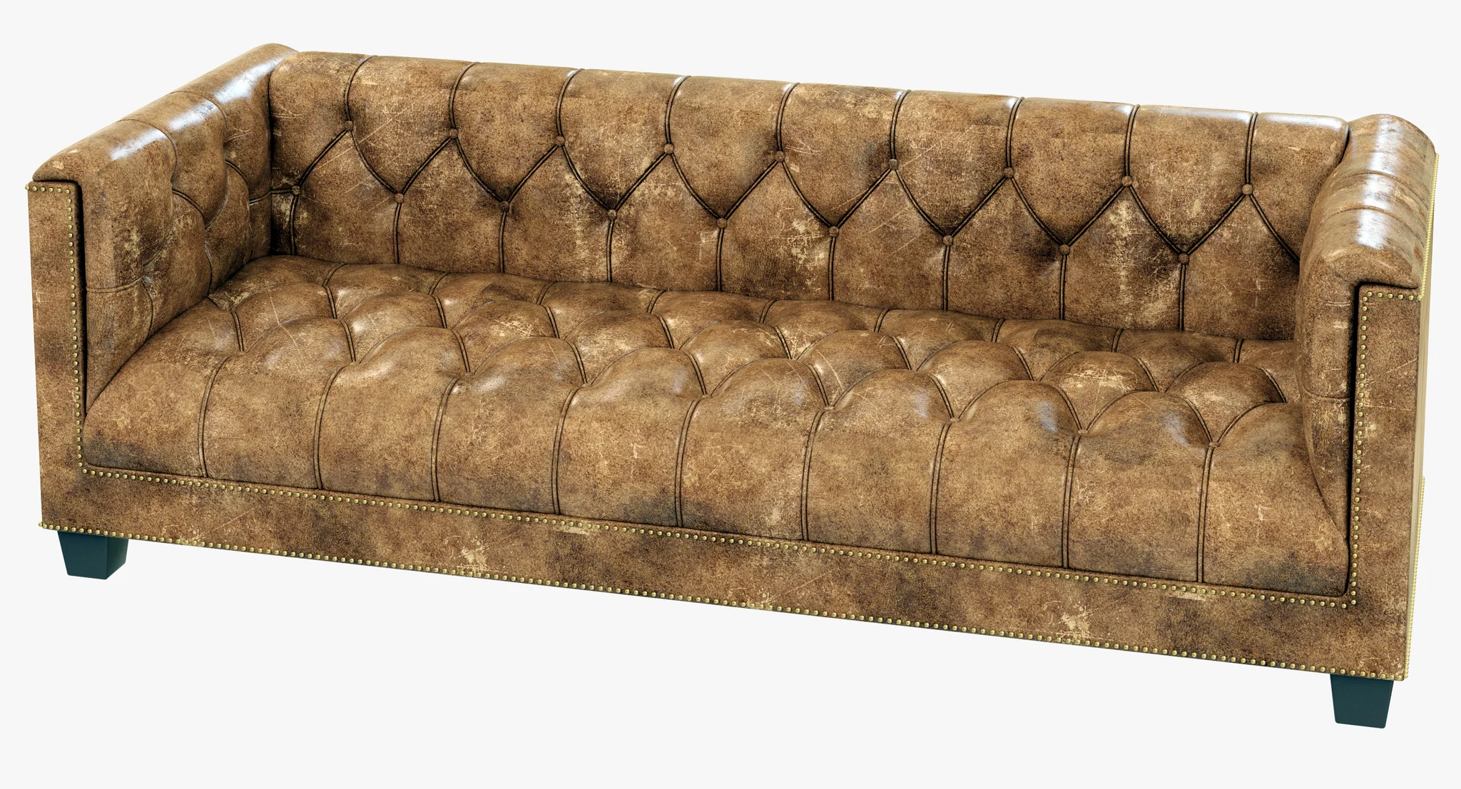 Restoration Hardware Savoy Leather Sofa — 3D model preview 5
