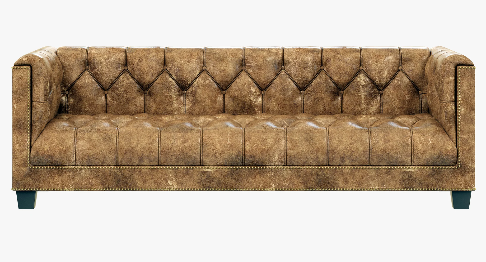 Restoration Hardware Savoy Leather Sofa — 3D model preview 6