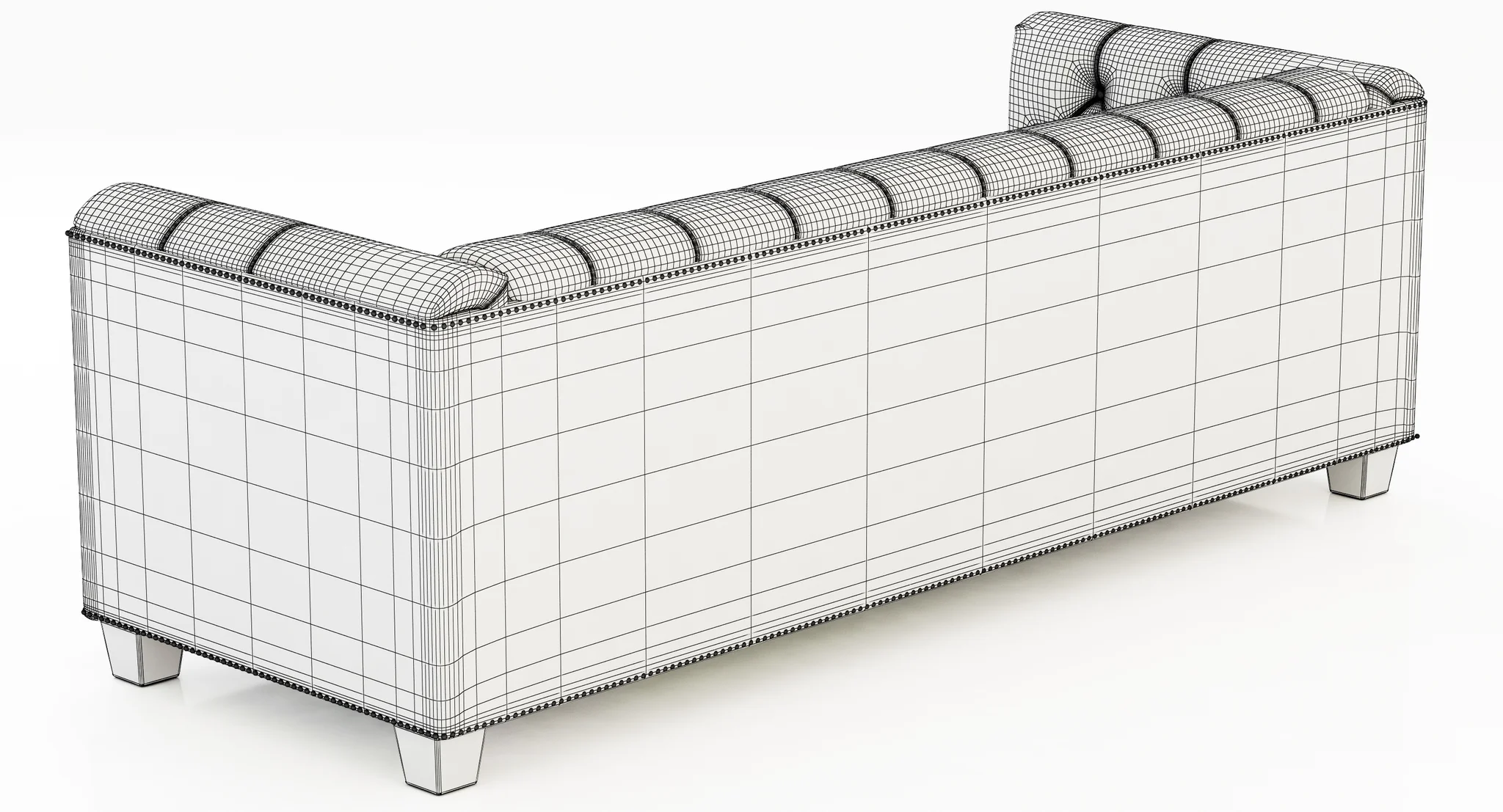 Restoration Hardware Savoy Leather Sofa — 3D model preview 12