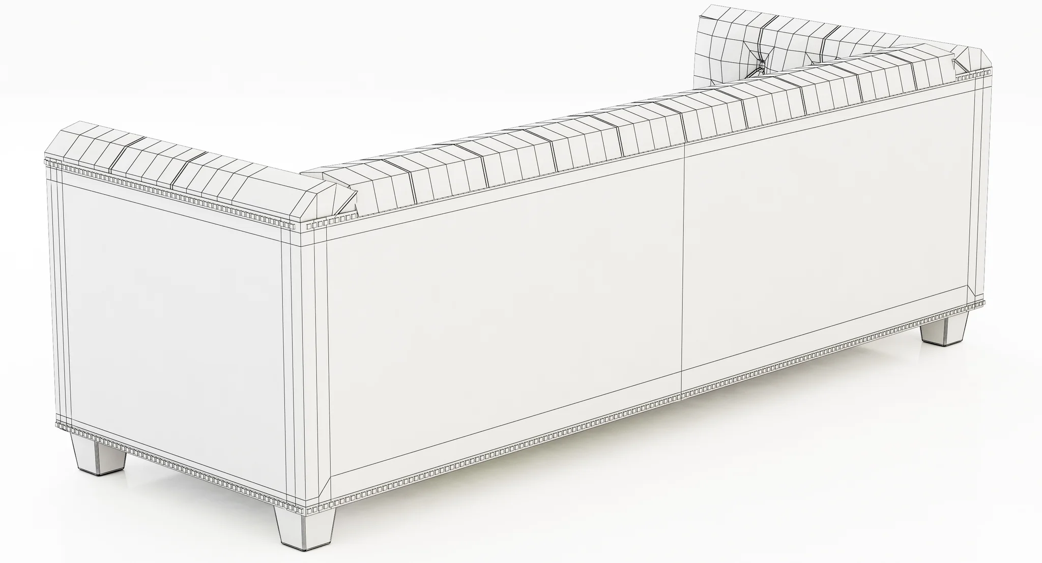 Restoration Hardware Savoy Leather Sofa — 3D model preview 13