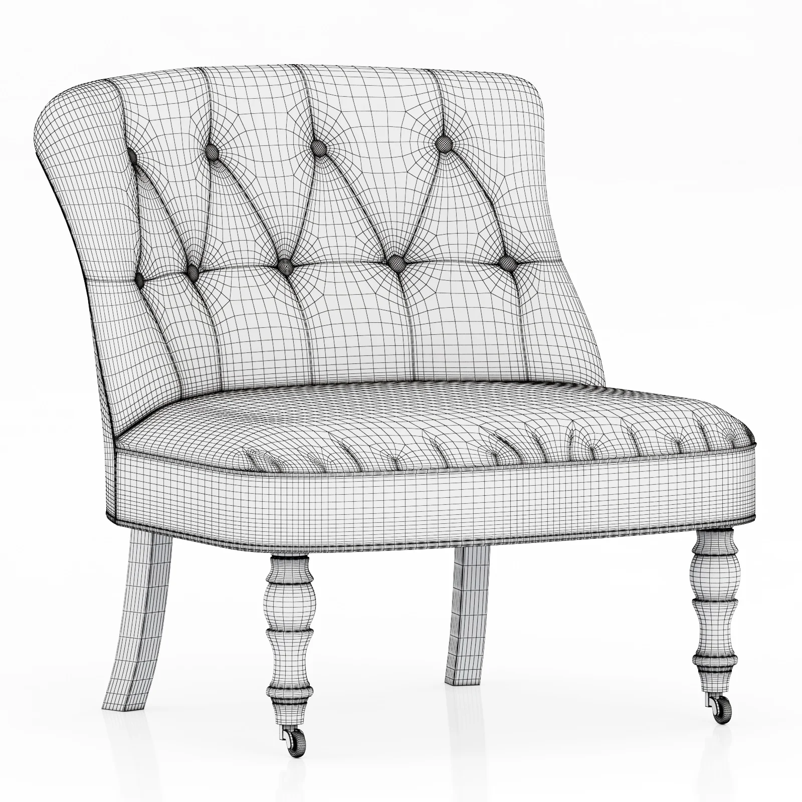 Ribbone Armchair — 3D model preview 5