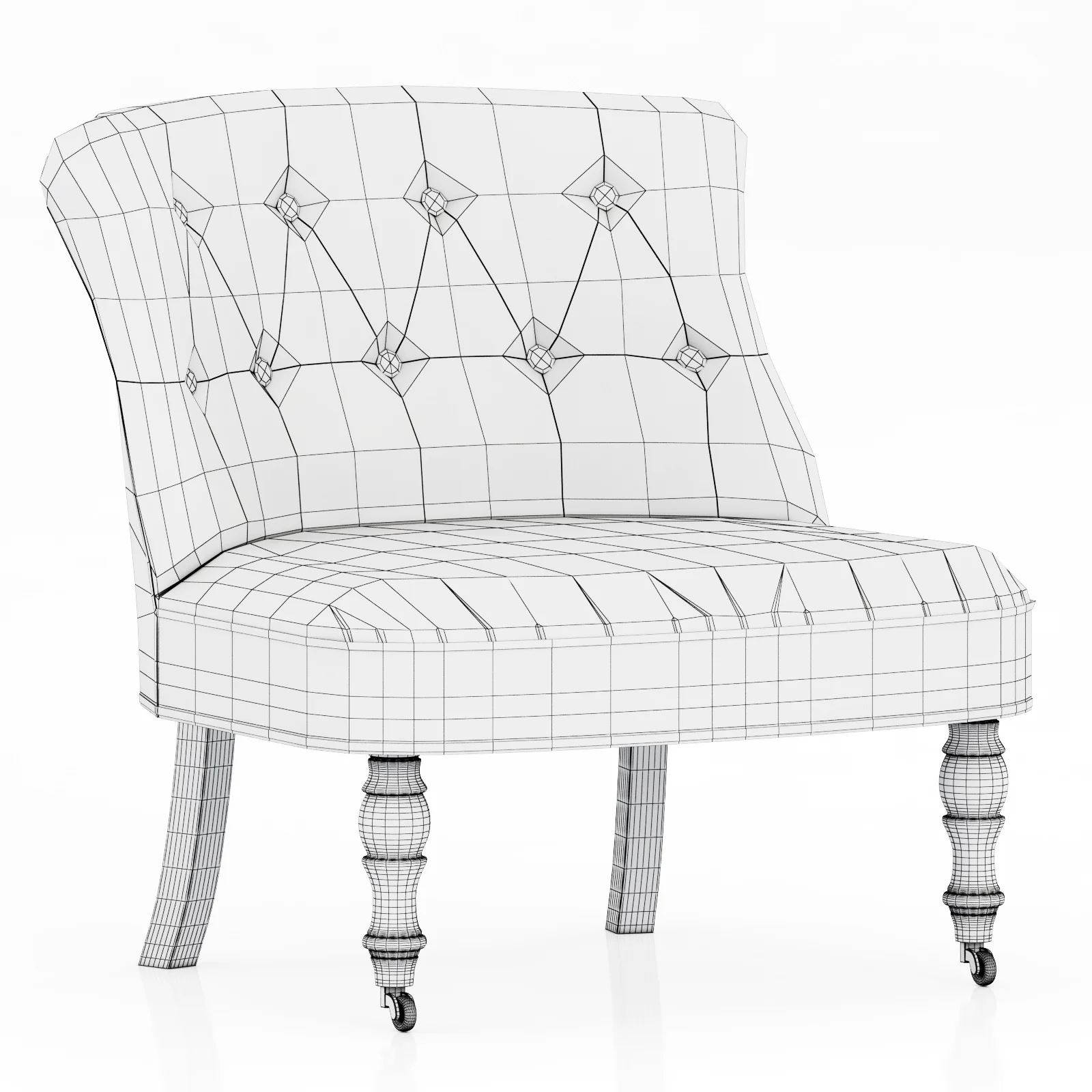 Ribbone Armchair — 3D model preview 6