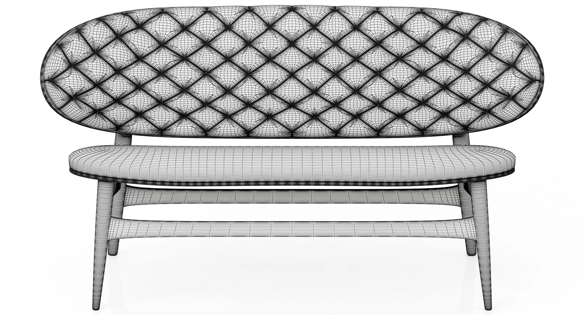 Baxter Dalma Small Sofa — 3D model preview 1