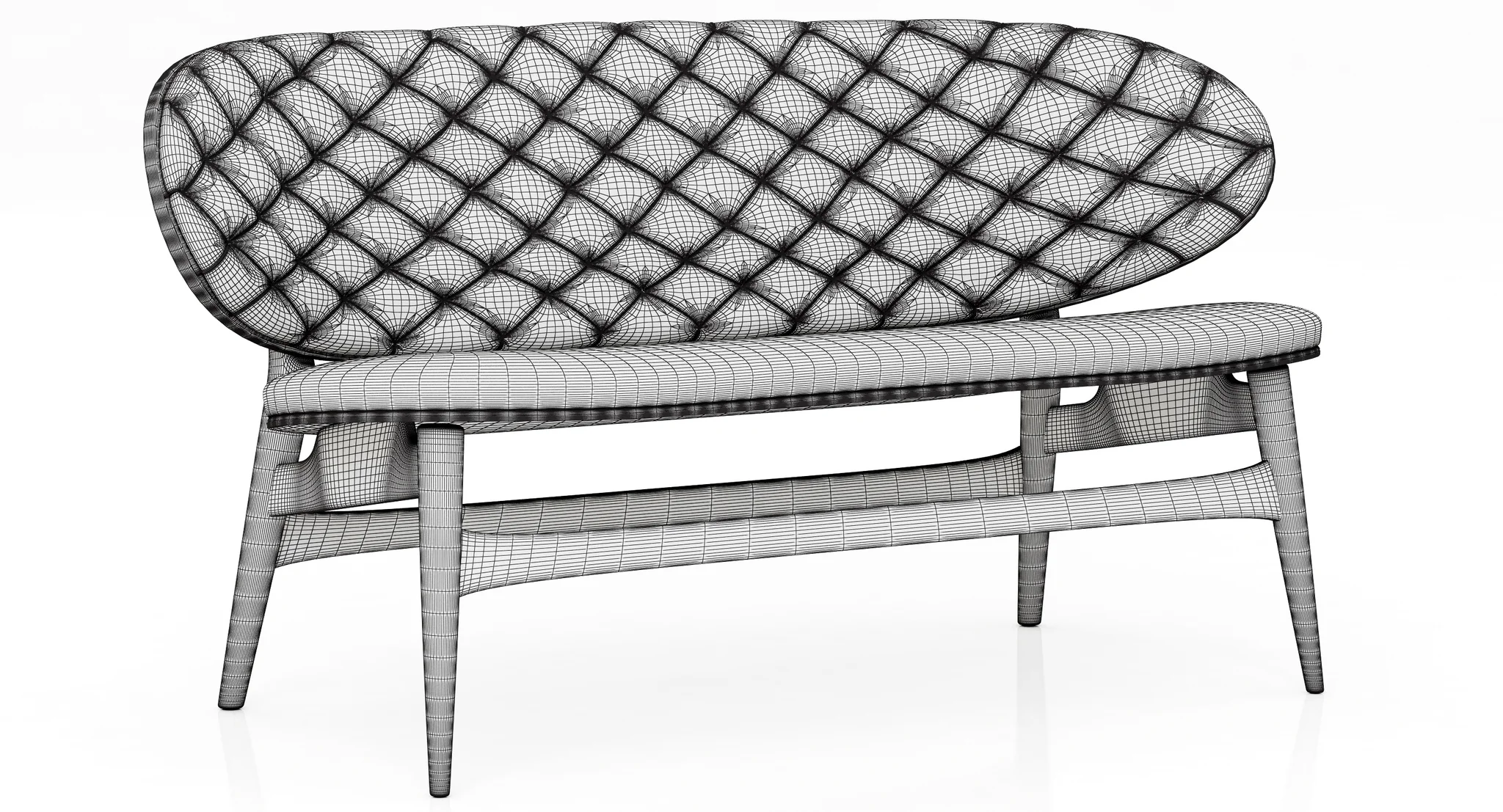 Baxter Dalma Small Sofa — 3D model preview 6