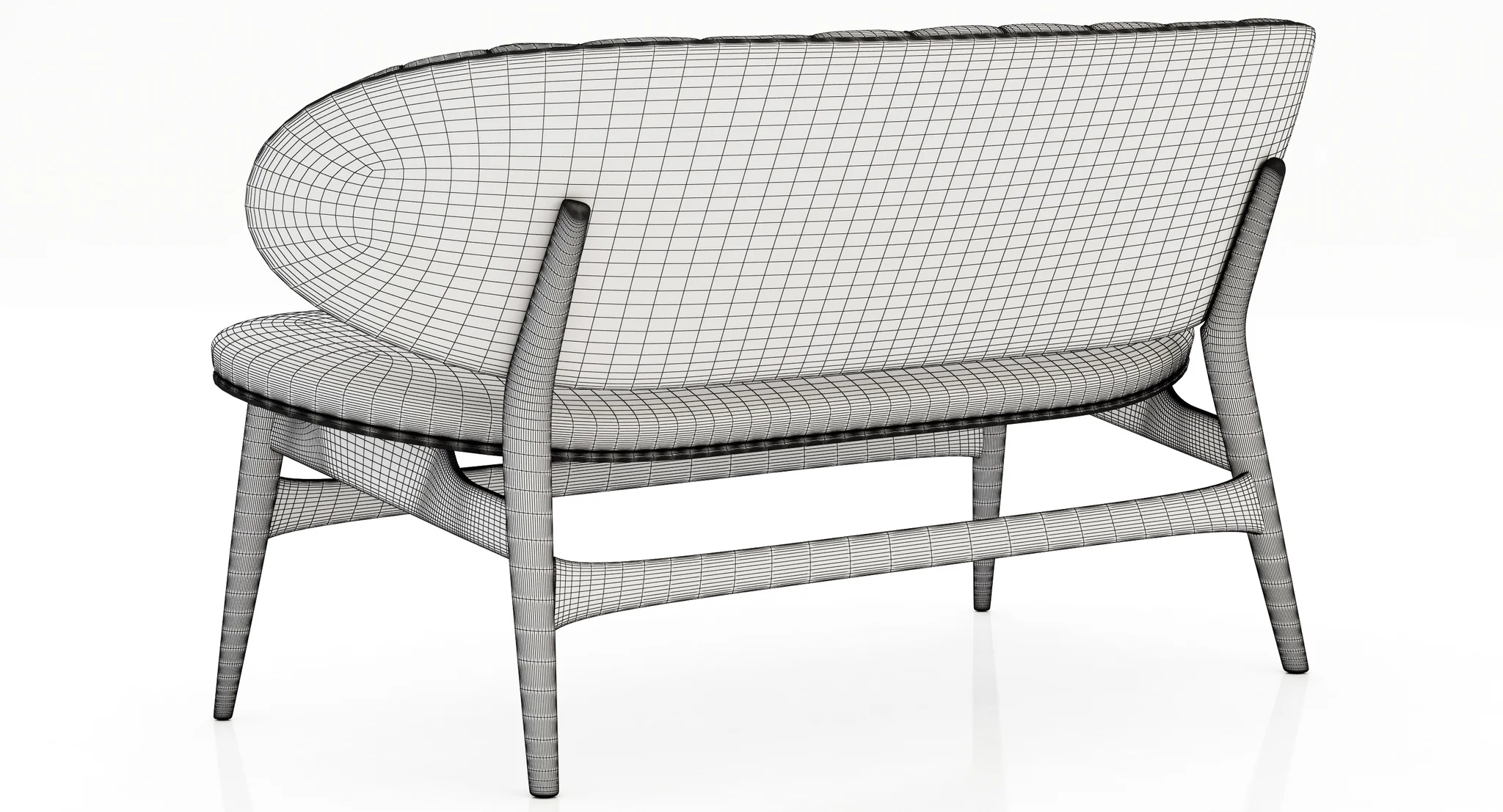 Baxter Dalma Small Sofa — 3D model preview 11