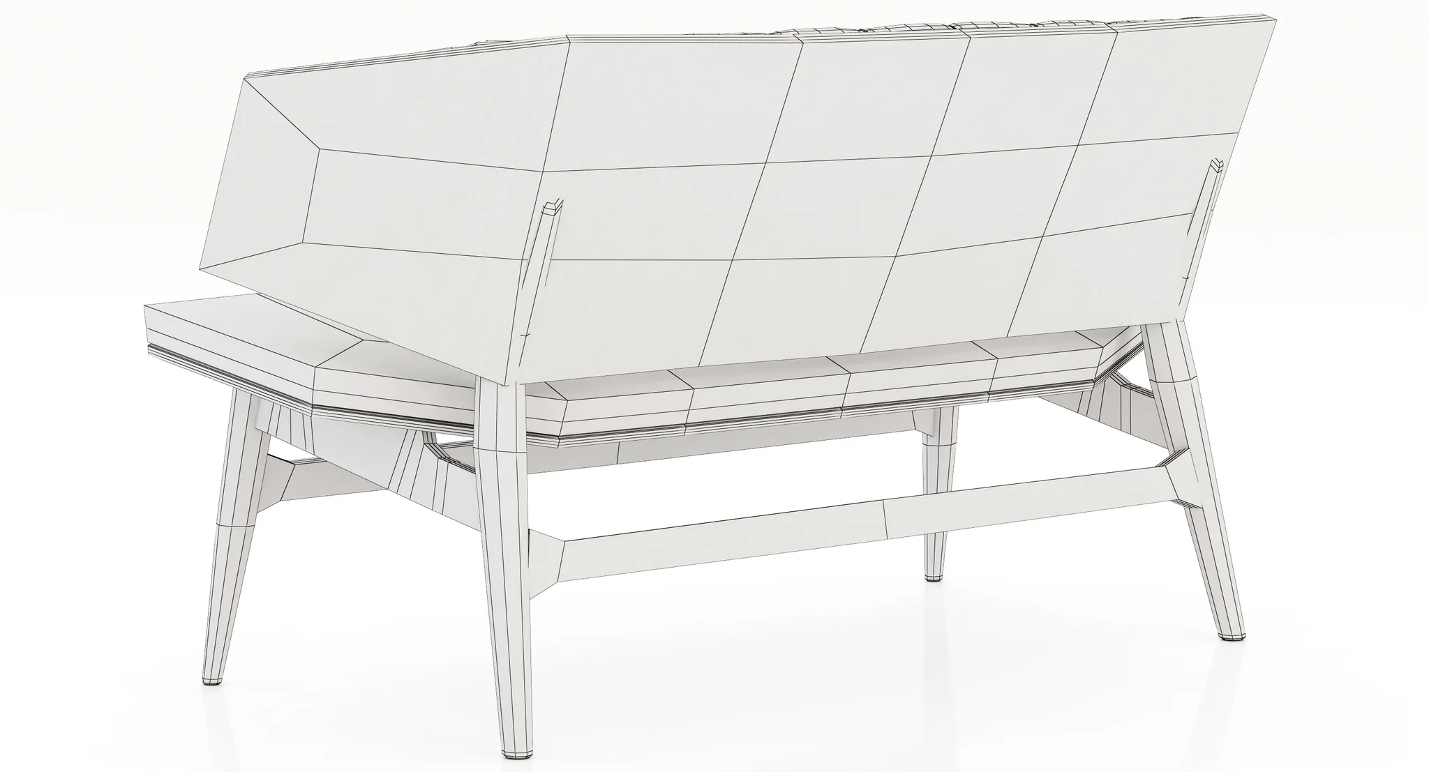 Baxter Dalma Small Sofa — 3D model preview 12