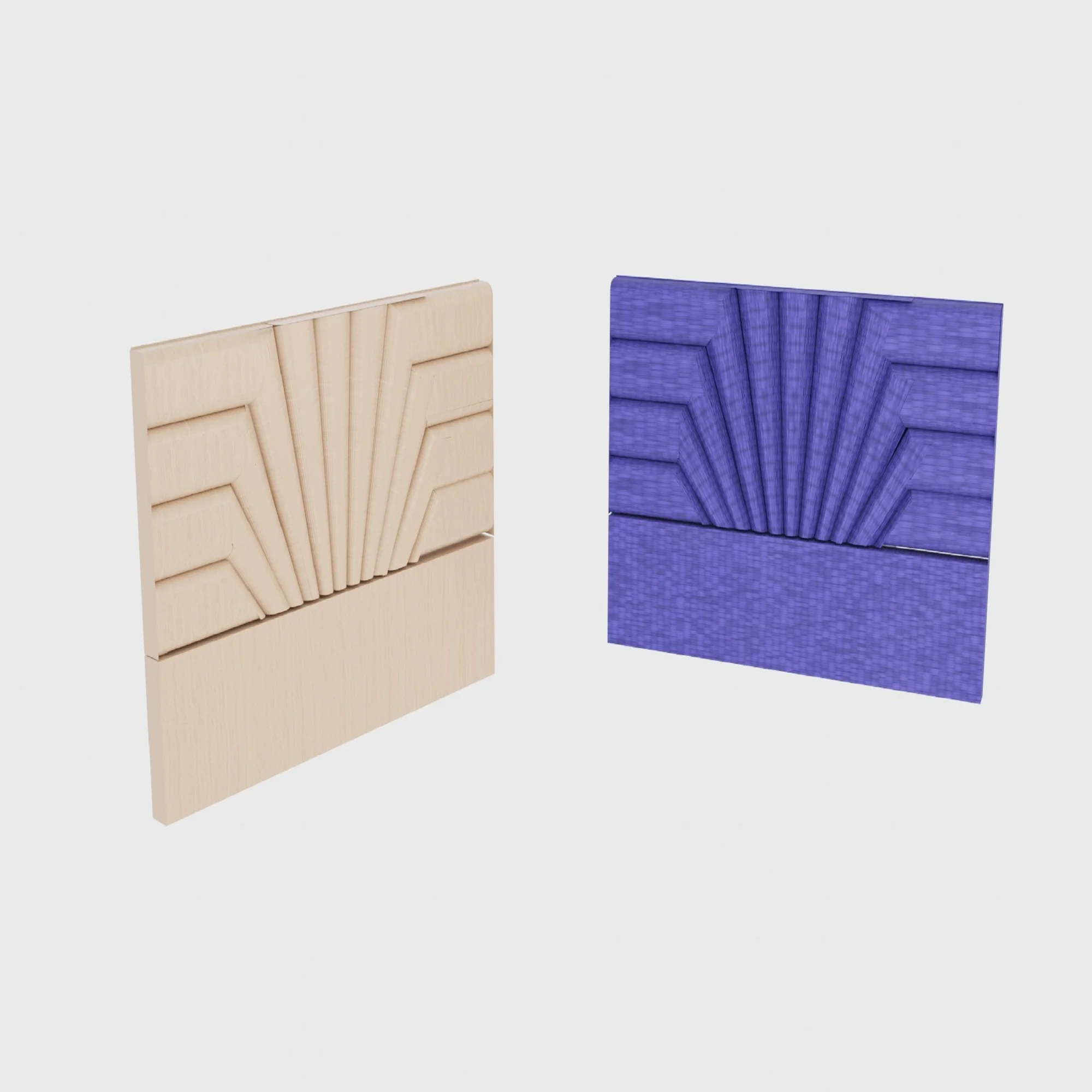 Bed Headboard  Divergent Rays Set