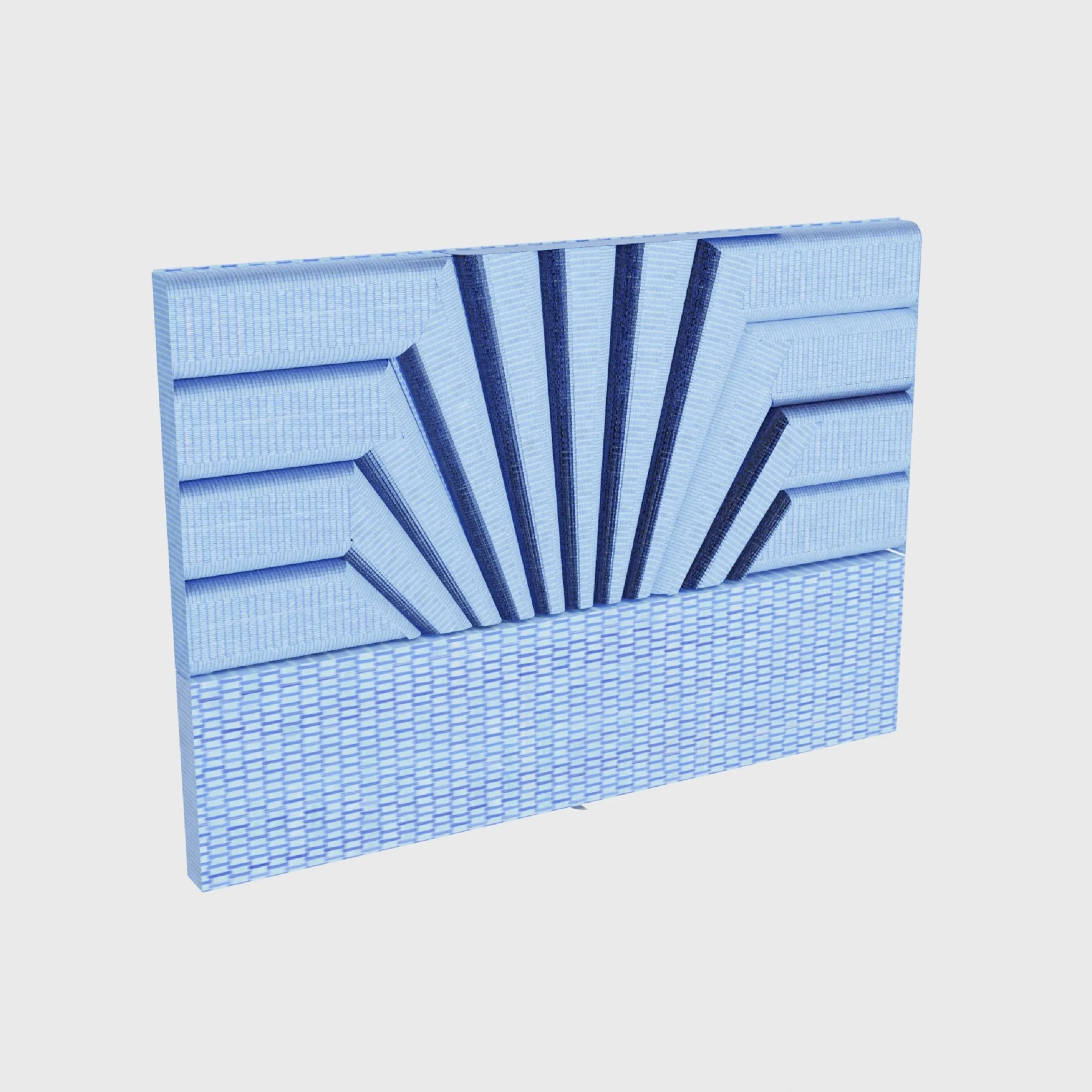 Bed Headboard  Divergent Rays Set, 3D model preview 5