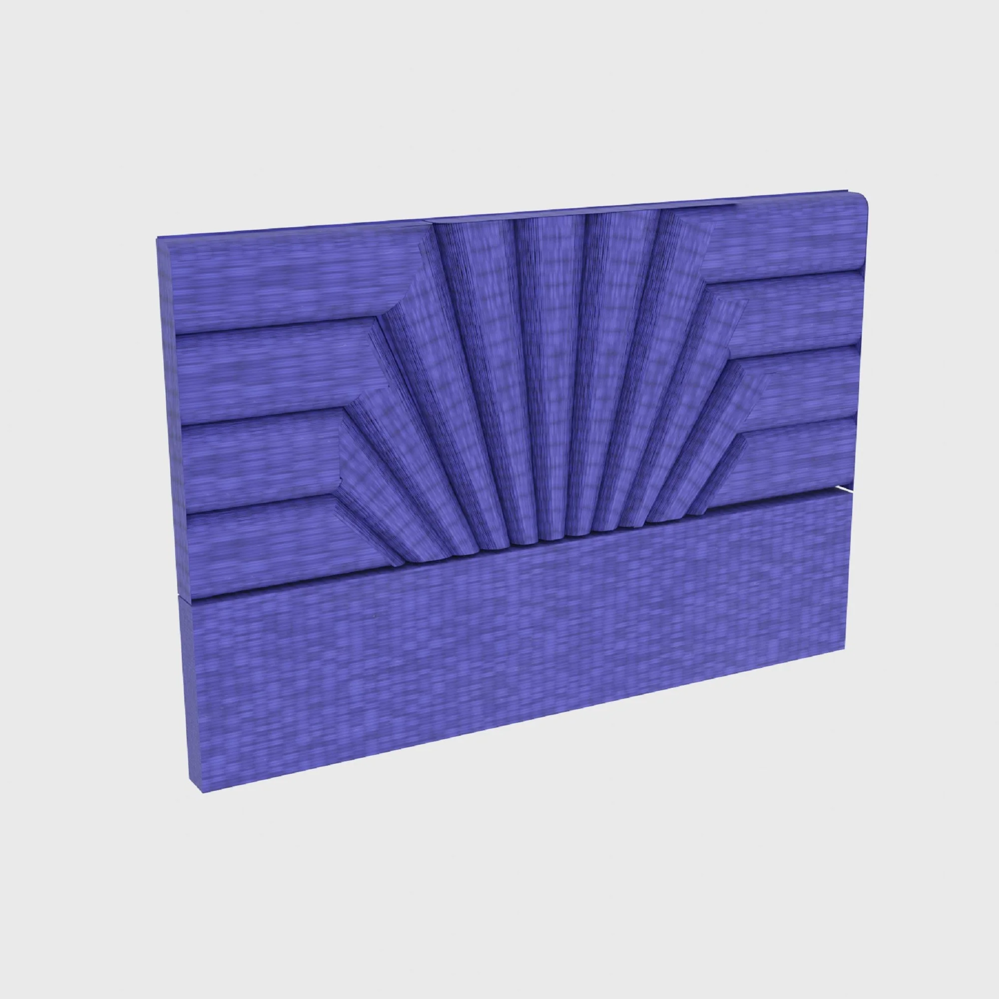 Bed Headboard  Divergent Rays Set, 3D model preview 6