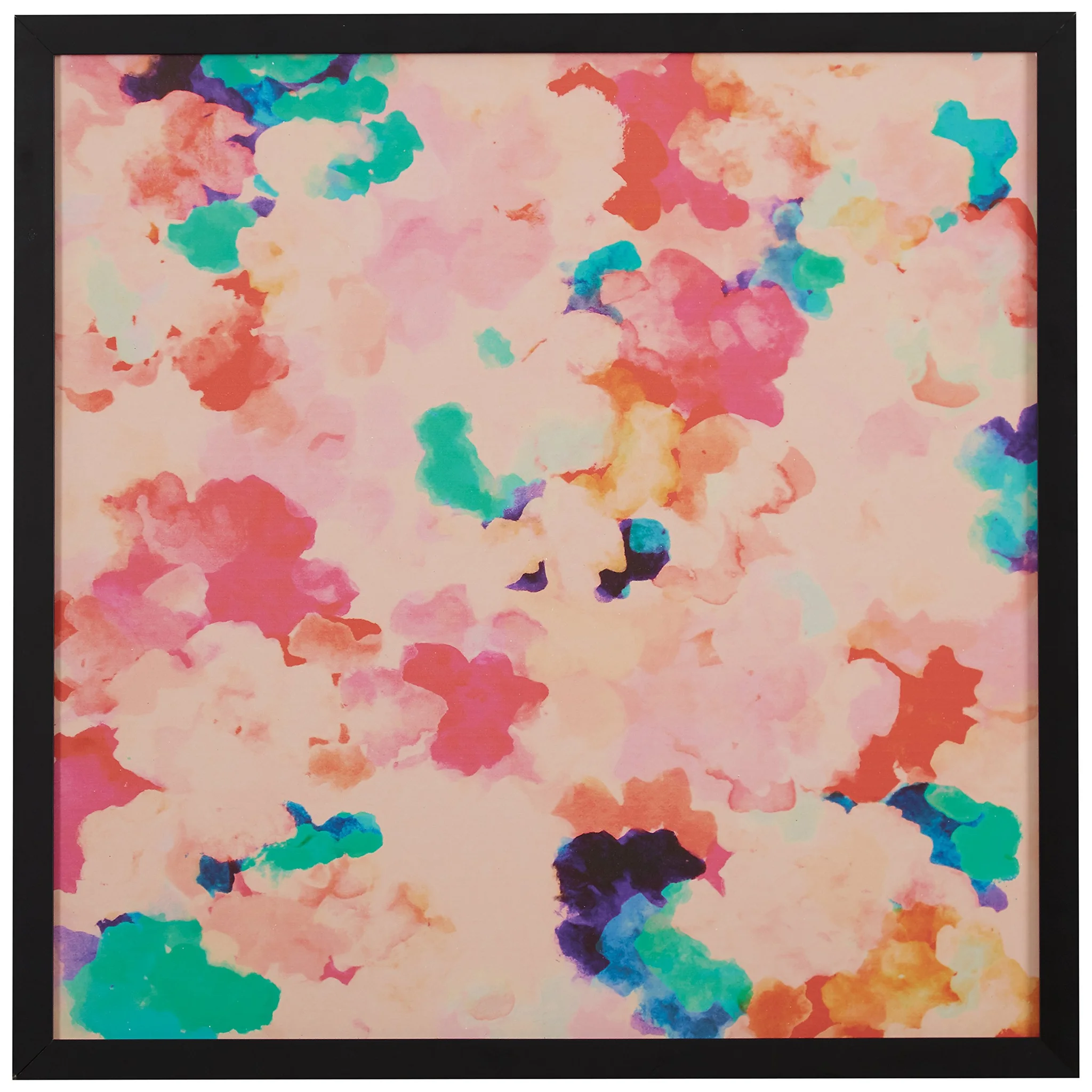 Abstract Floral Watercolor Framed Wall Art Print