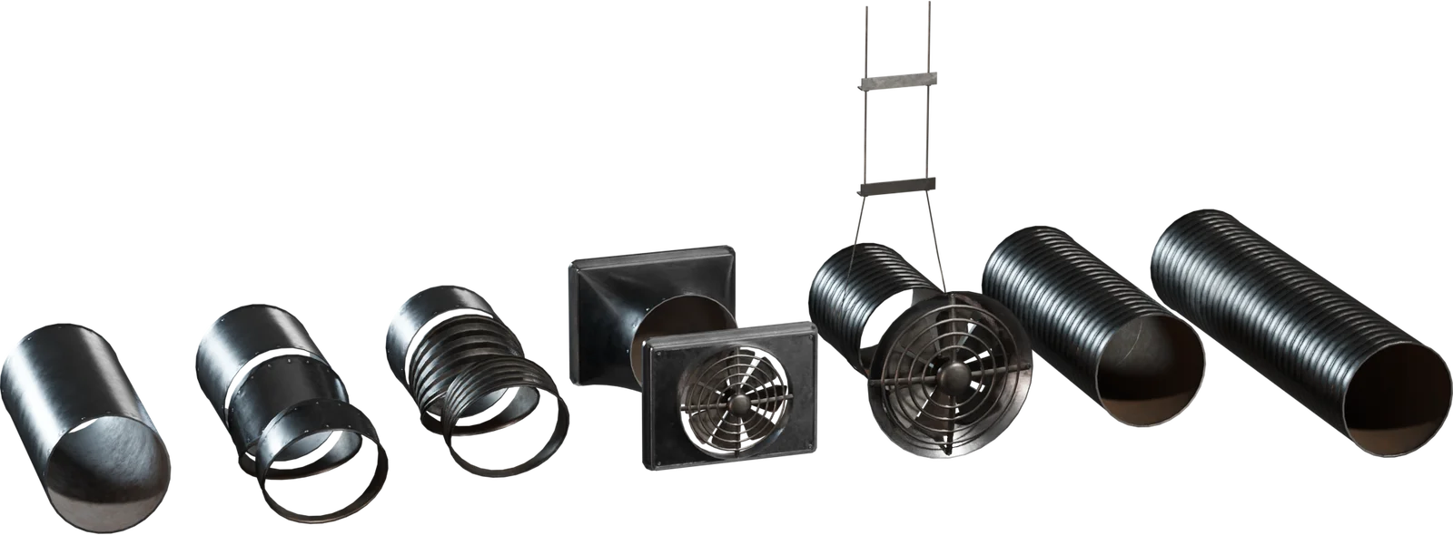 Modular Industrial Air Duct & Ventilation Fan Kit