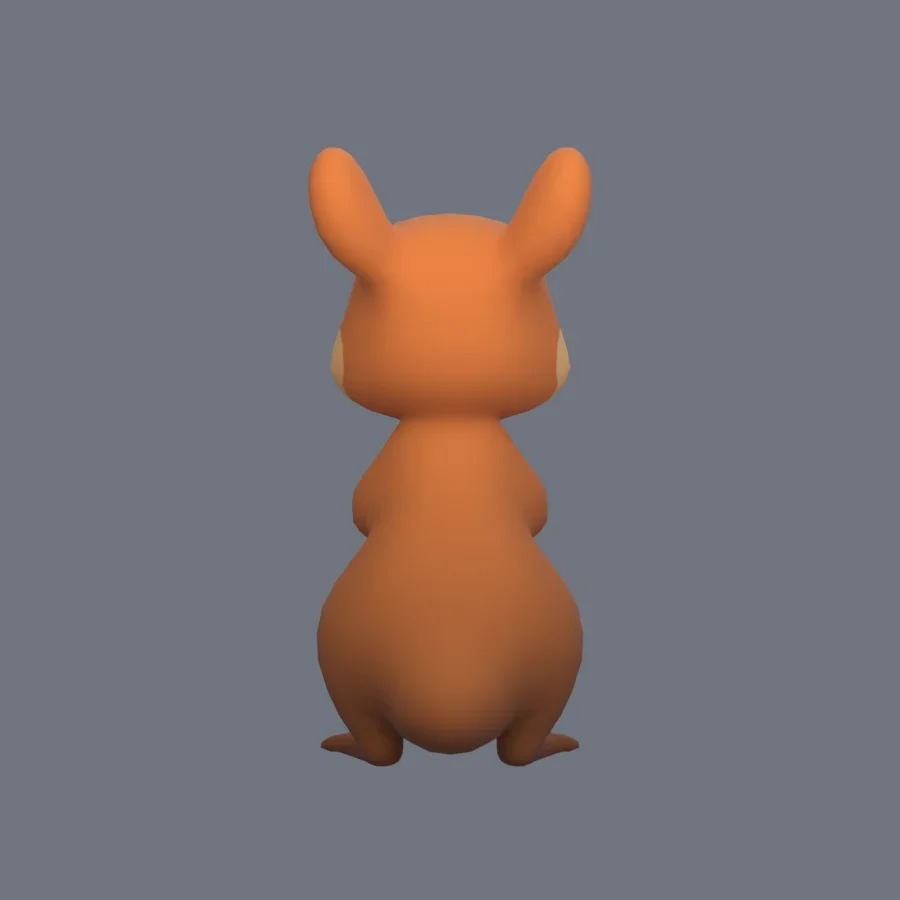 Stylized Animal Squirrel, 3D model preview 4