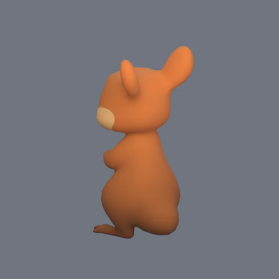 Stylized Animal Squirrel, 3D model preview 6