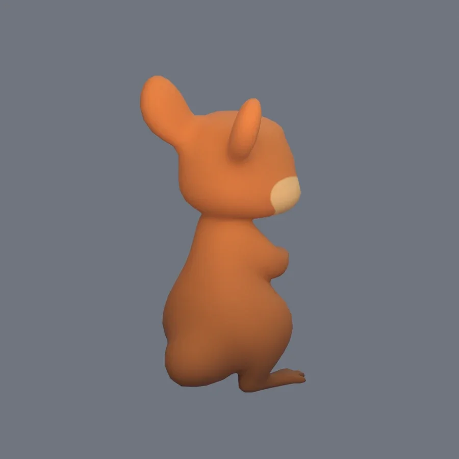 Stylized Animal Squirrel, 3D model preview 7