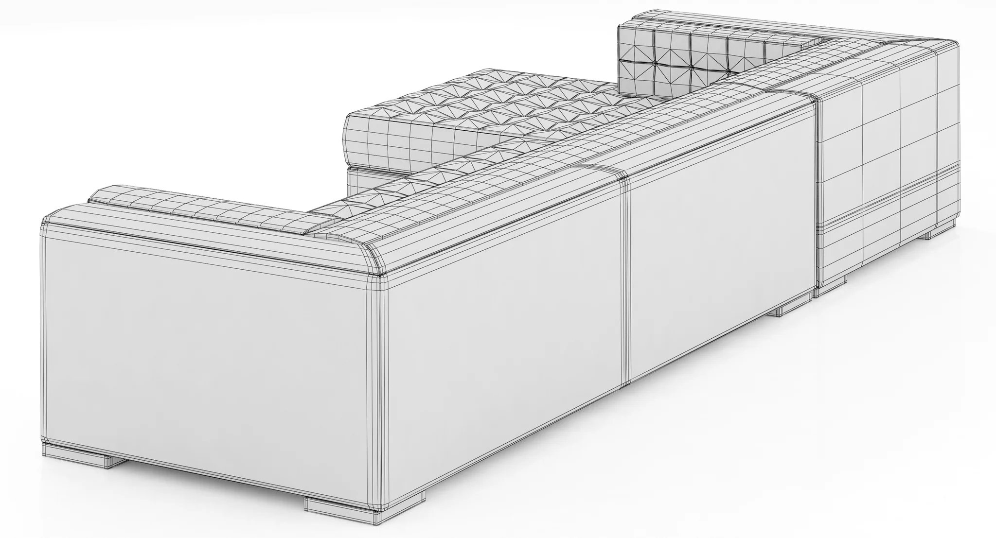 RH Modern Metropolitan Left Arm Chaise Sectional — 3D model preview 10