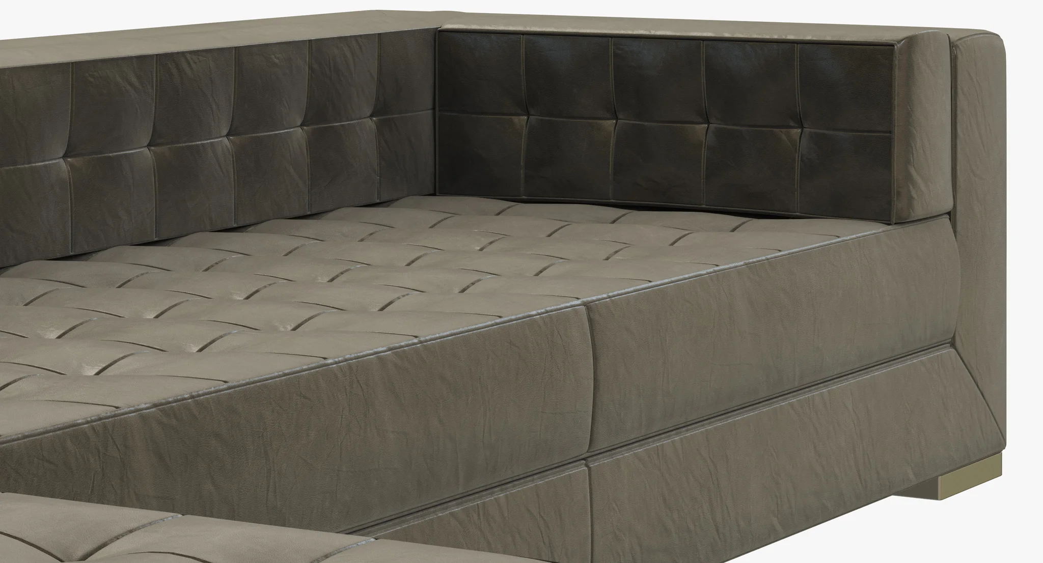 RH Modern Metropolitan Left Arm Chaise Sectional — 3D model preview 11