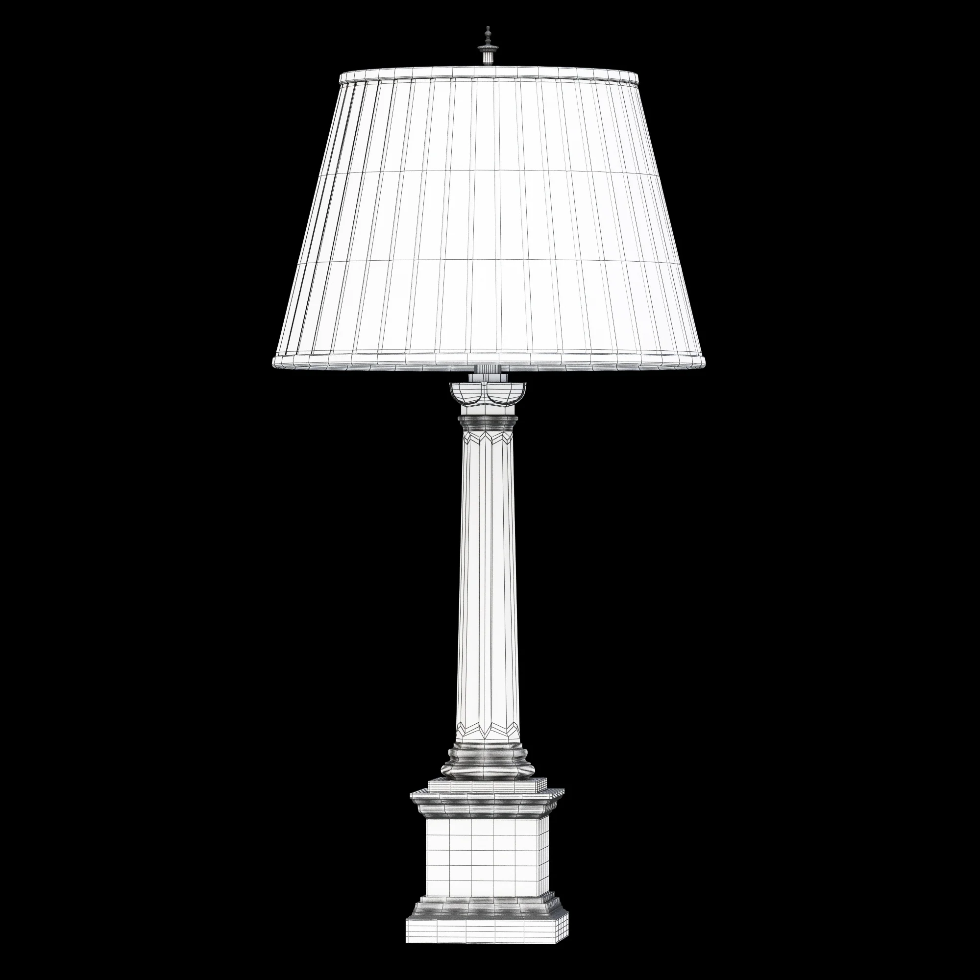 Ralph Lauren REGENCY COLUMN TABLE LAMP — 3D model preview 1