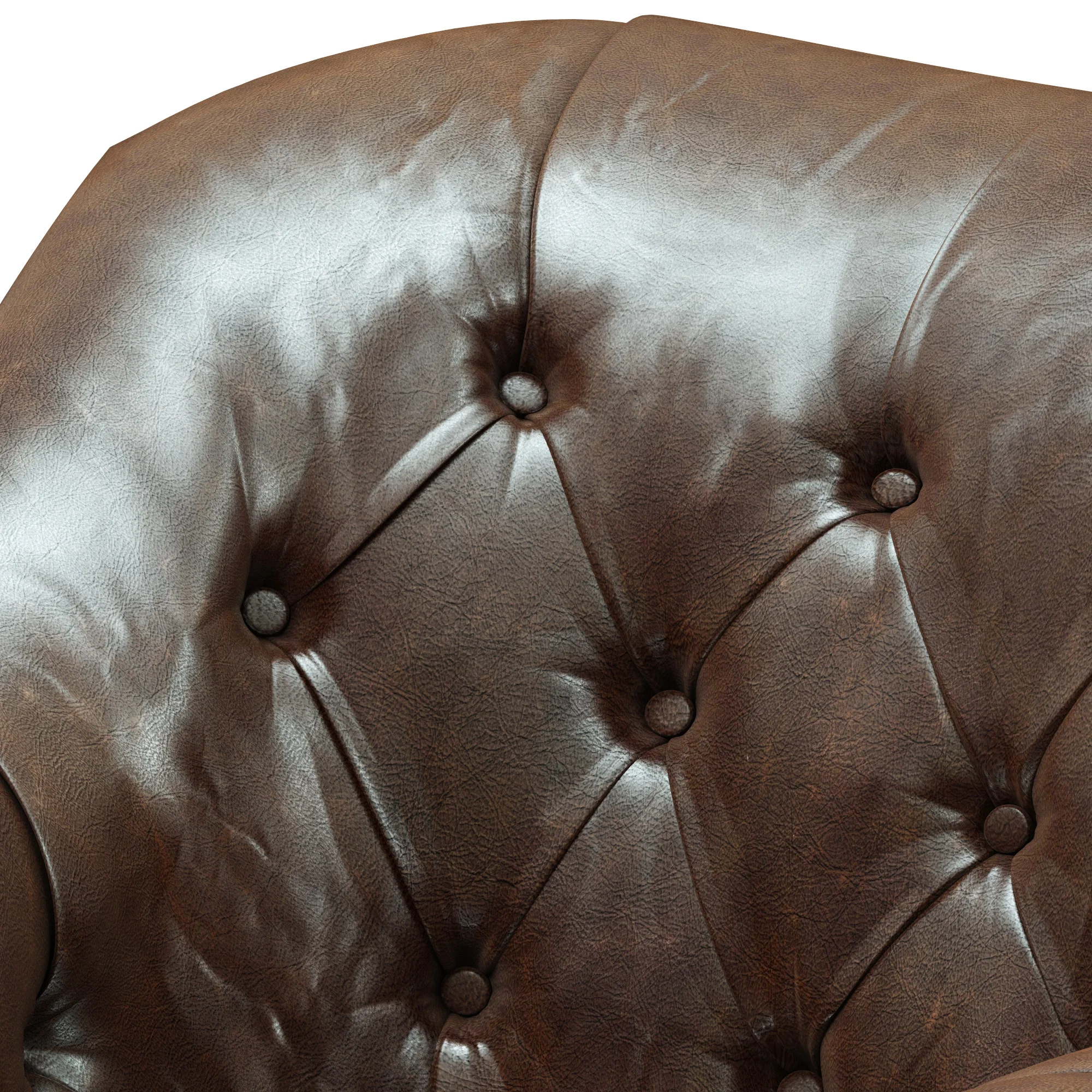 Restoration Hardware Sandringham Leather Club Chair — 3D model preview 3