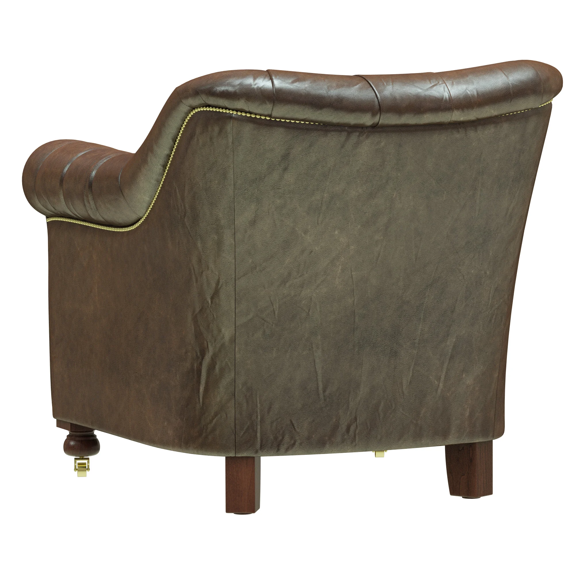 Restoration Hardware Sandringham Leather Club Chair — 3D model preview 4